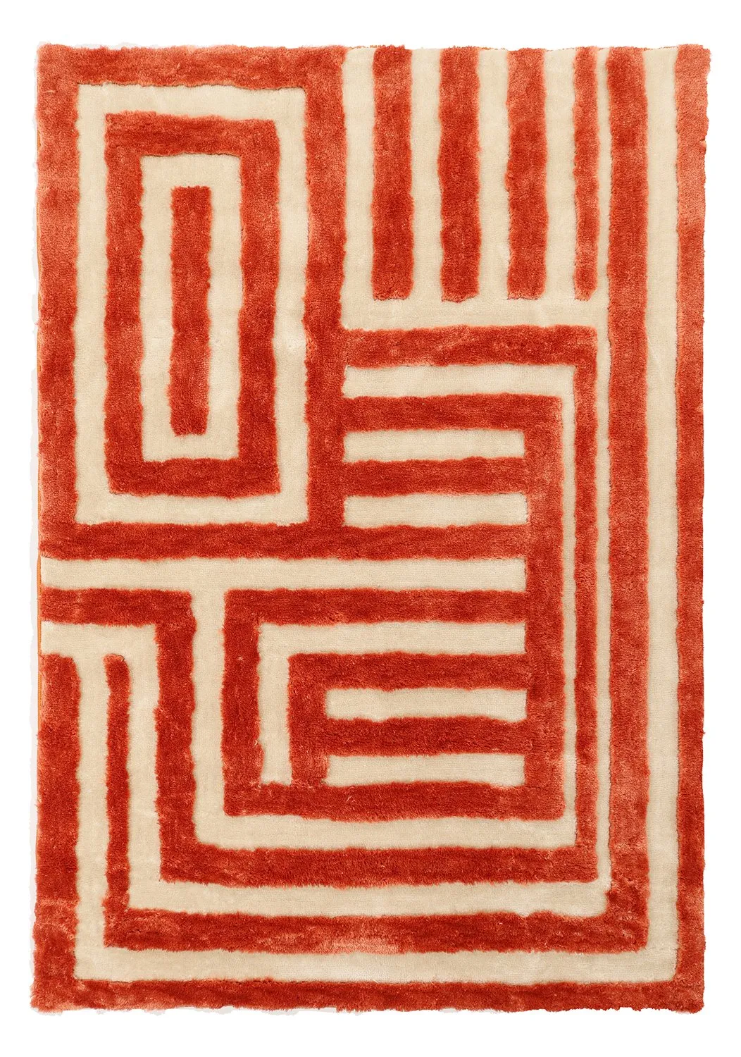 Shaggy rugs - Karbala (cream/red)