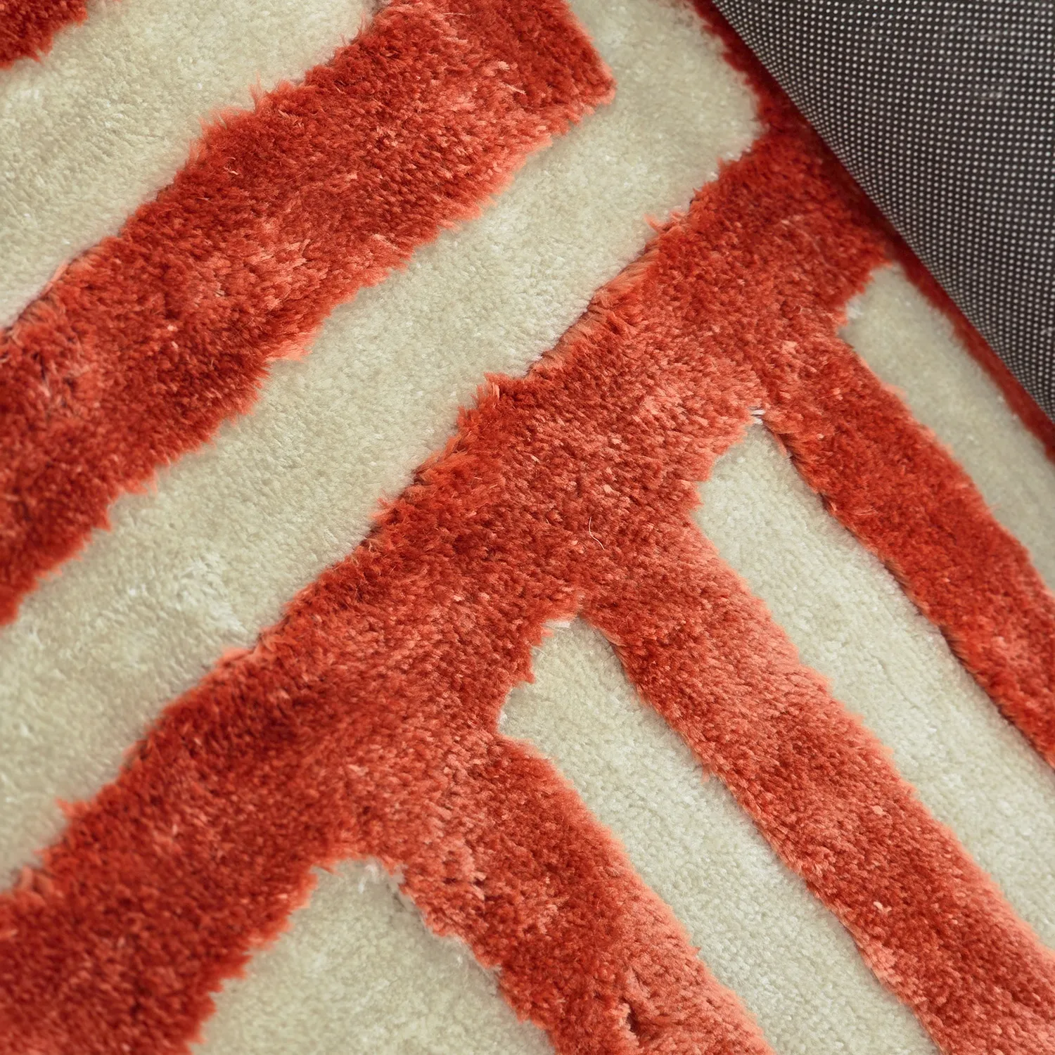 Shaggy rugs - Karbala (cream/red)