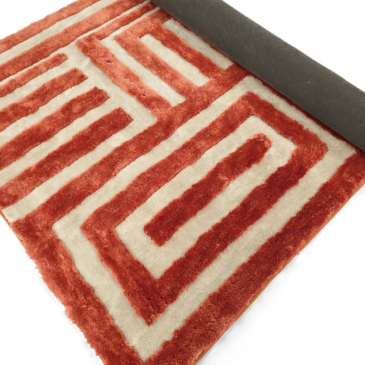 Shaggy rugs - Karbala (cream/red)