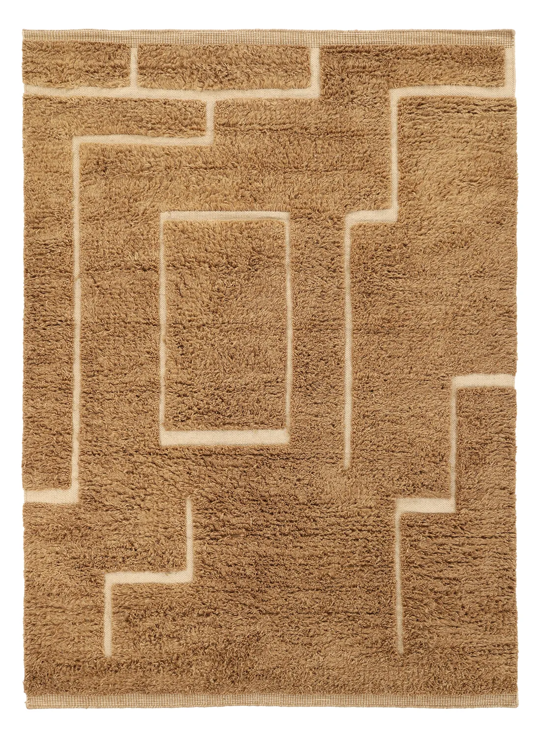 Shaggy rugs - Kiberg Hand Woven Wool Shaggy (beige)