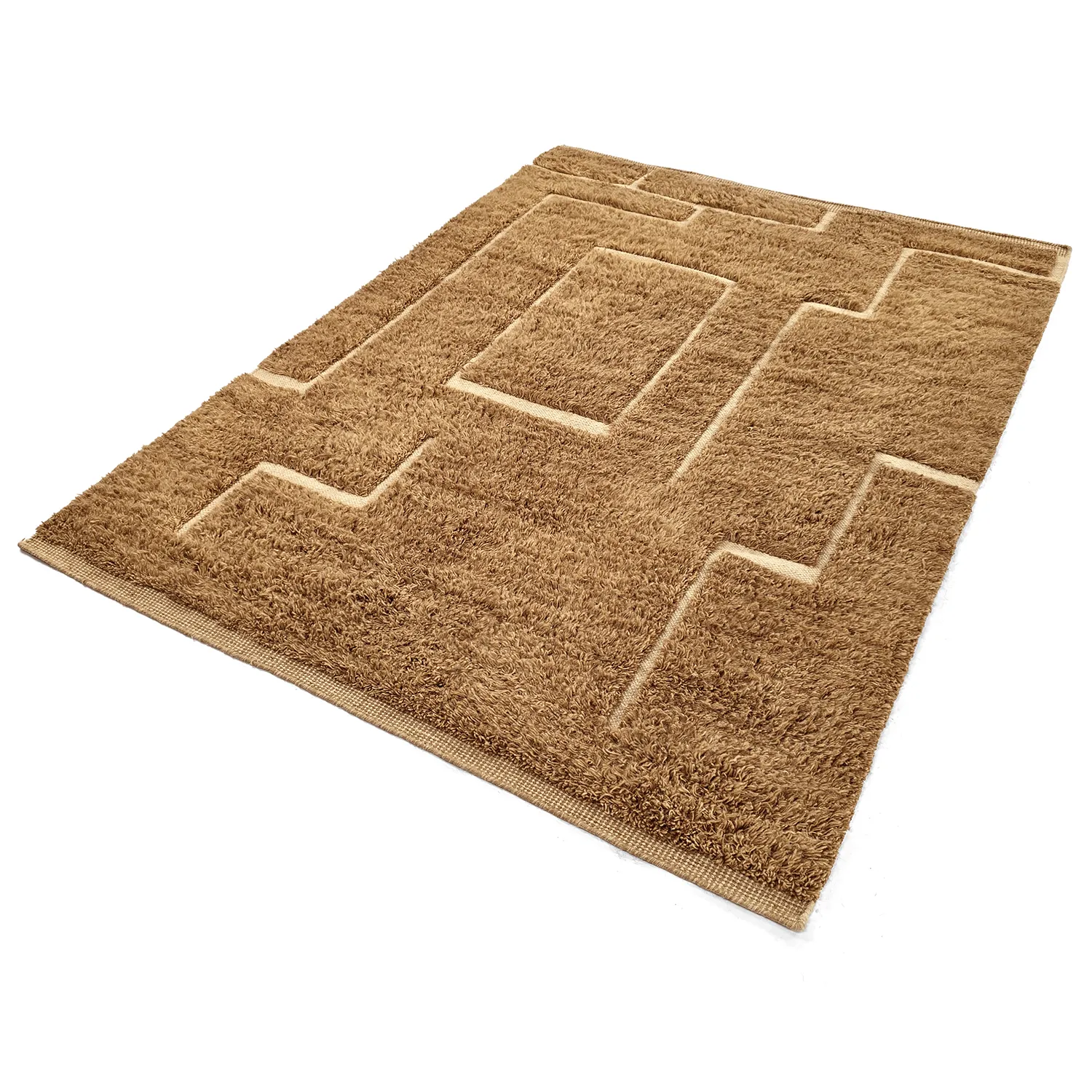Shaggy rugs - Kiberg Hand Woven Wool Shaggy (beige)