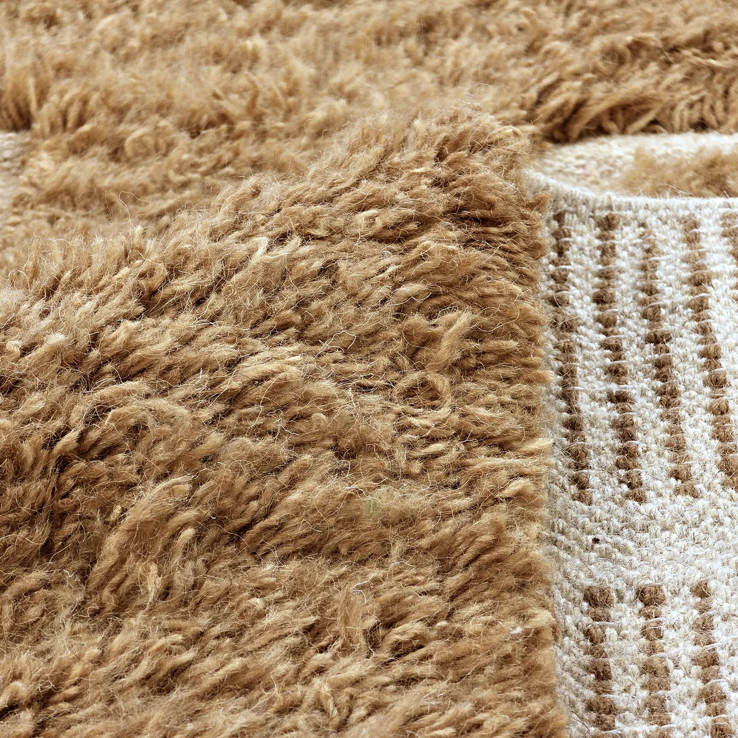 Shaggy rugs - Kiberg Hand Woven Wool Shaggy (beige)