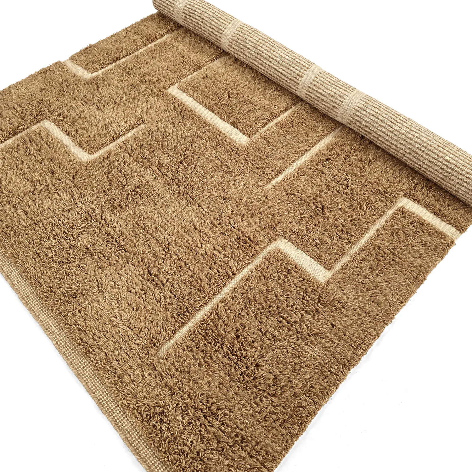 Shaggy rugs - Kiberg Hand Woven Wool Shaggy (beige)