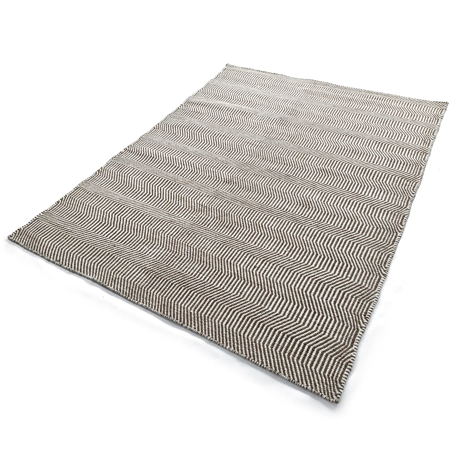 Wool rug - Larkana (brown/white)
