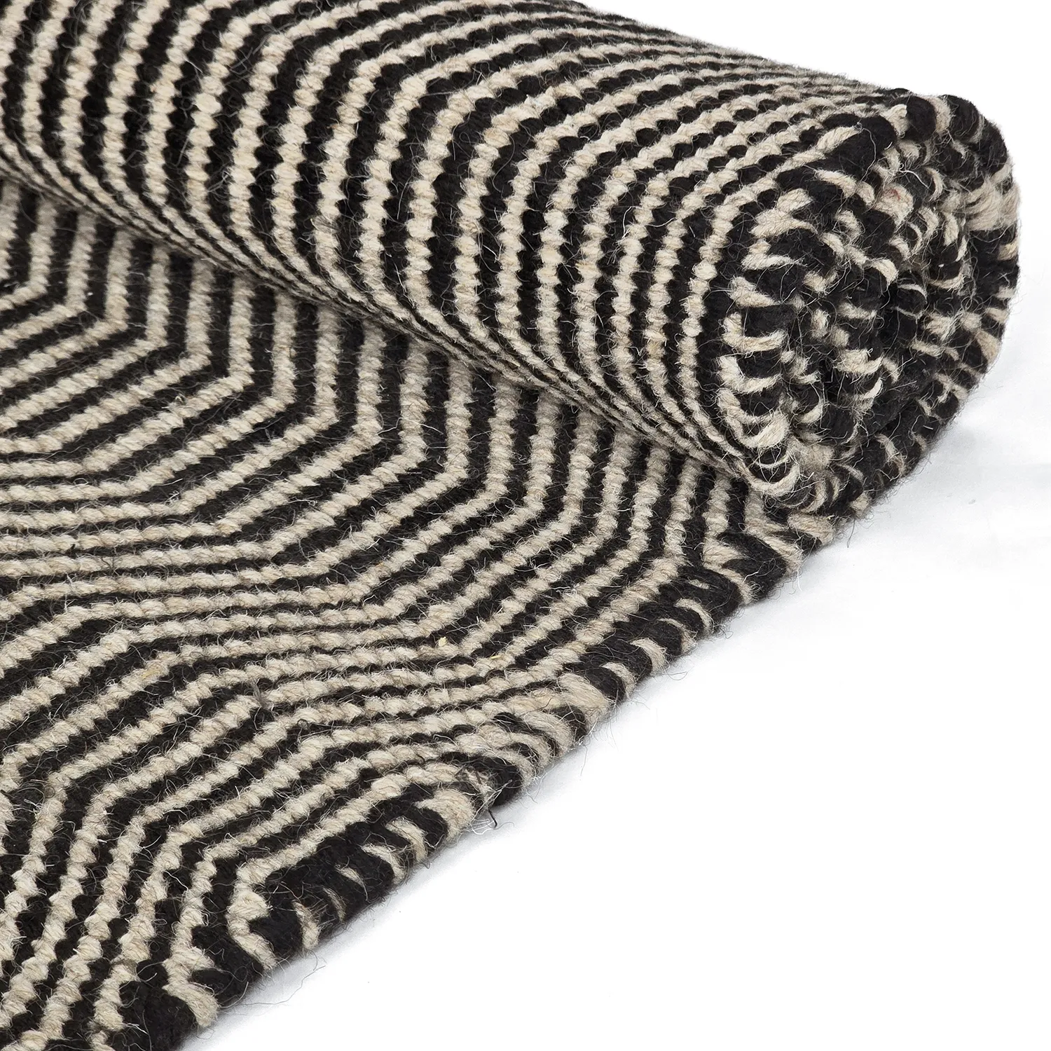 Wool rug - Larkana (beige/black)