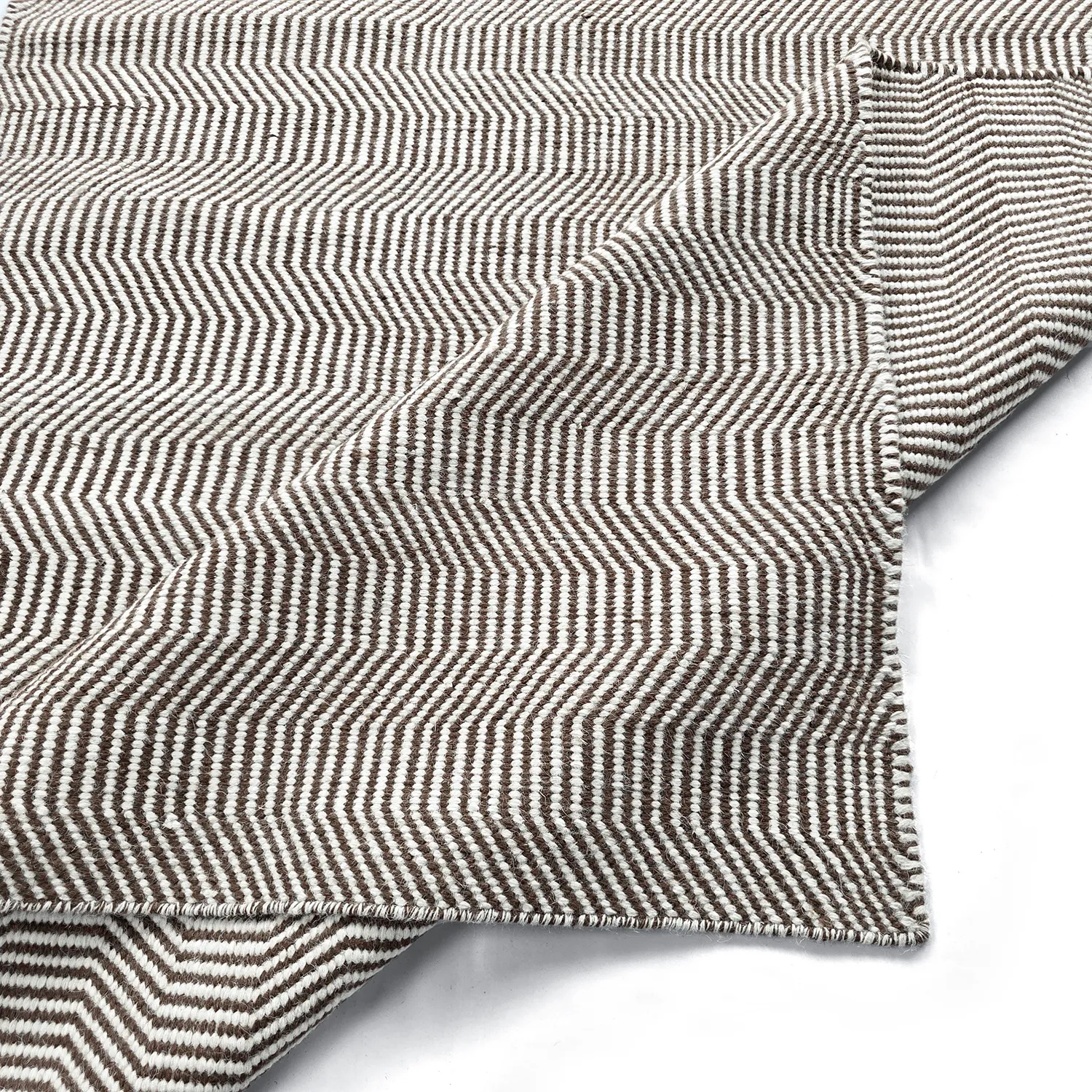 Wool rug - Larkana (brown/white)