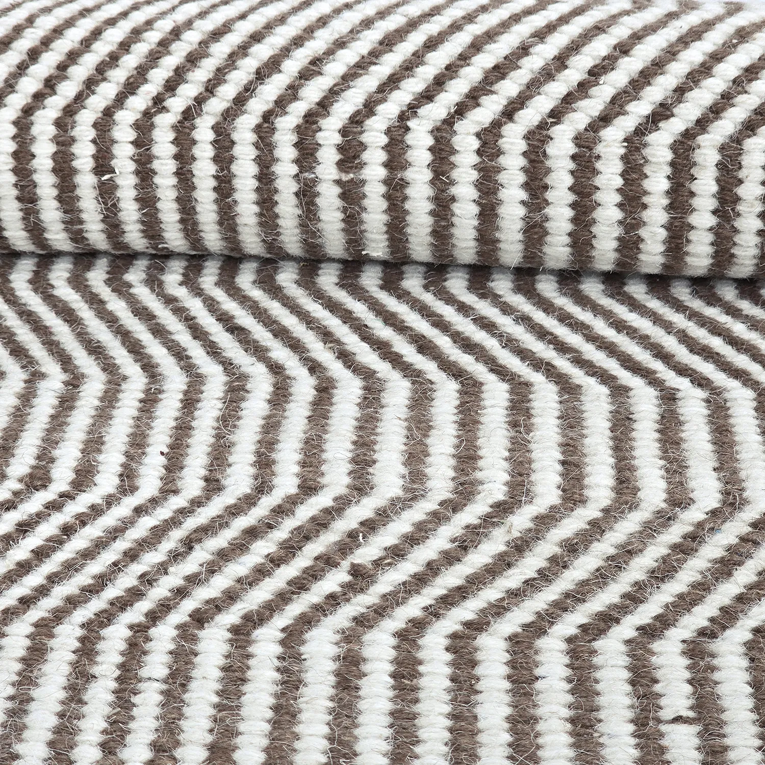 Wool rug - Larkana (brown/white)