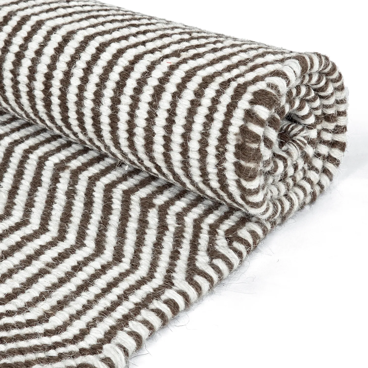 Wool rug - Larkana (brown/white)
