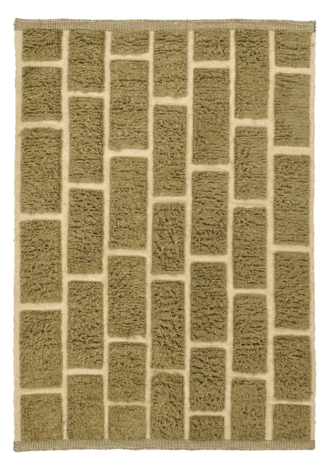 Shaggy rugs - Leknes Hand Woven Wool Shaggy (green)