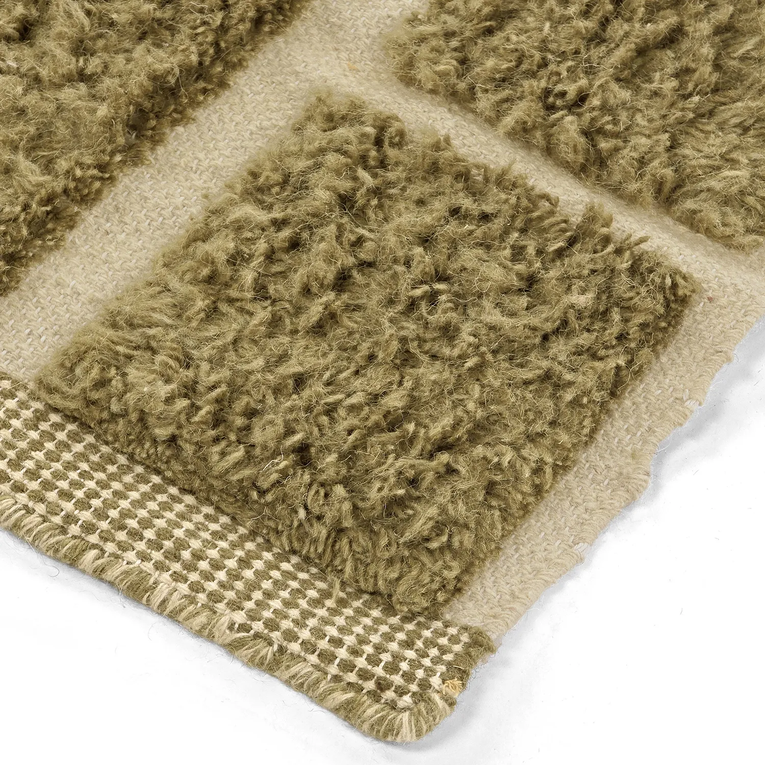 Shaggy rugs - Leknes Hand Woven Wool Shaggy (green)