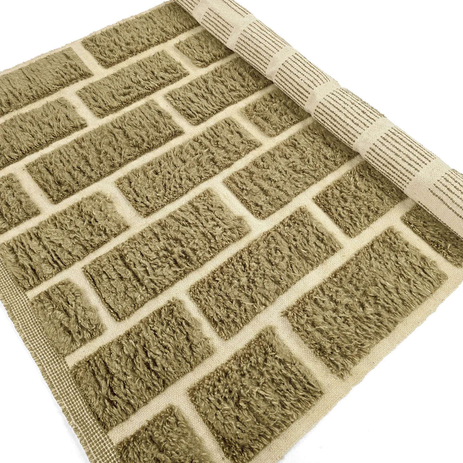 Shaggy rugs - Leknes Hand Woven Wool Shaggy (green)