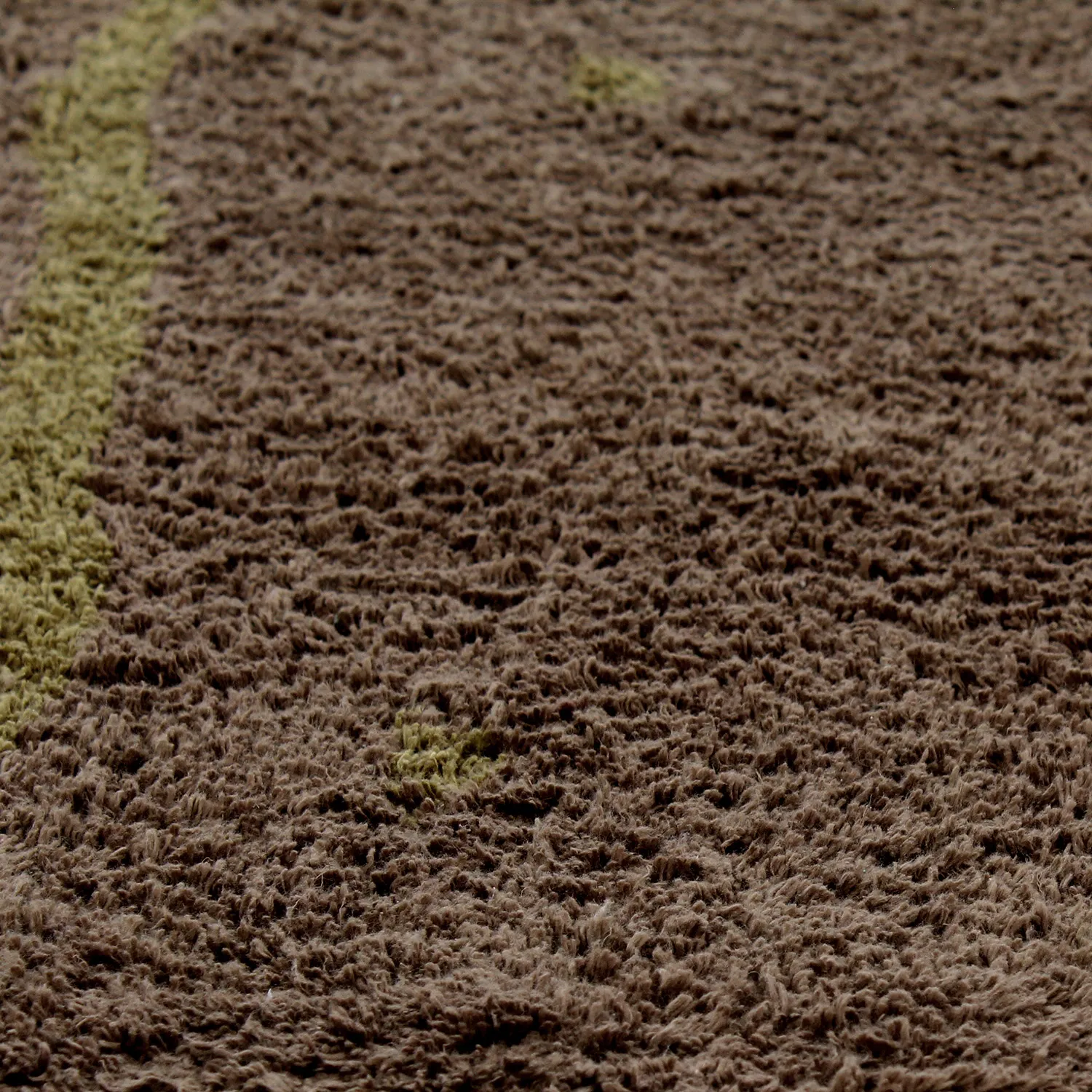 Shaggy rugs - Leora Natural Cotton Shaggy (brown/olive)