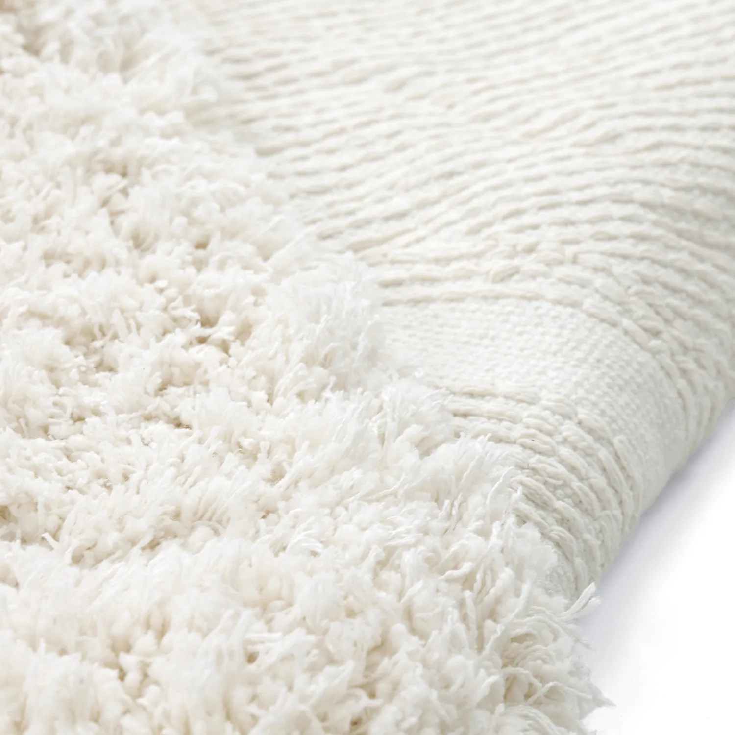 Shaggy rugs - Lindos Natural Cotton Shaggy (white)