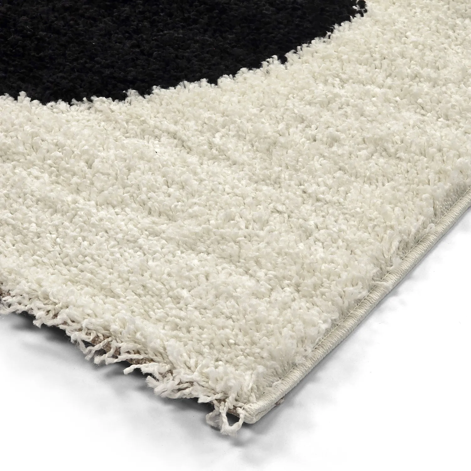 Shaggy rugs - Maron (black/white)