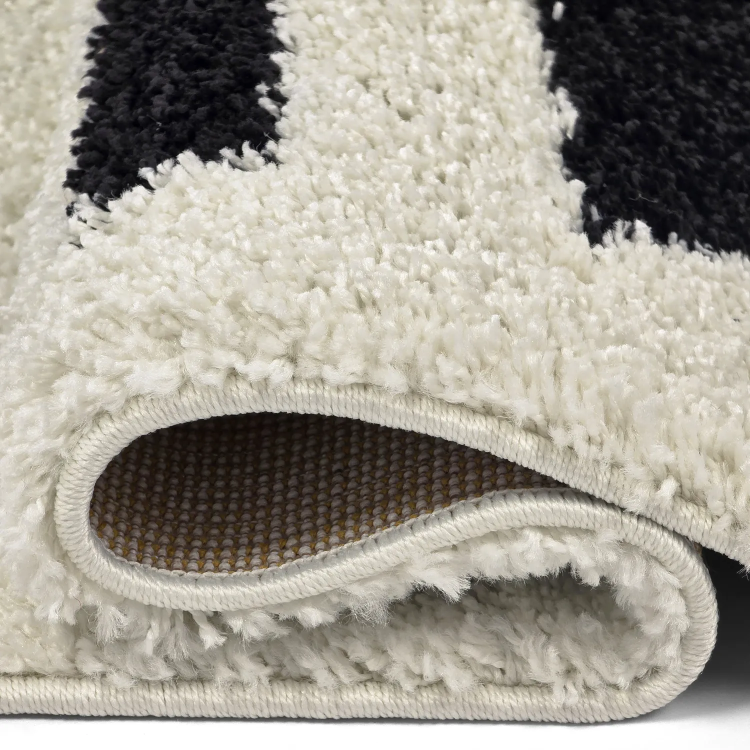 Shaggy rugs - Maron (black/white)