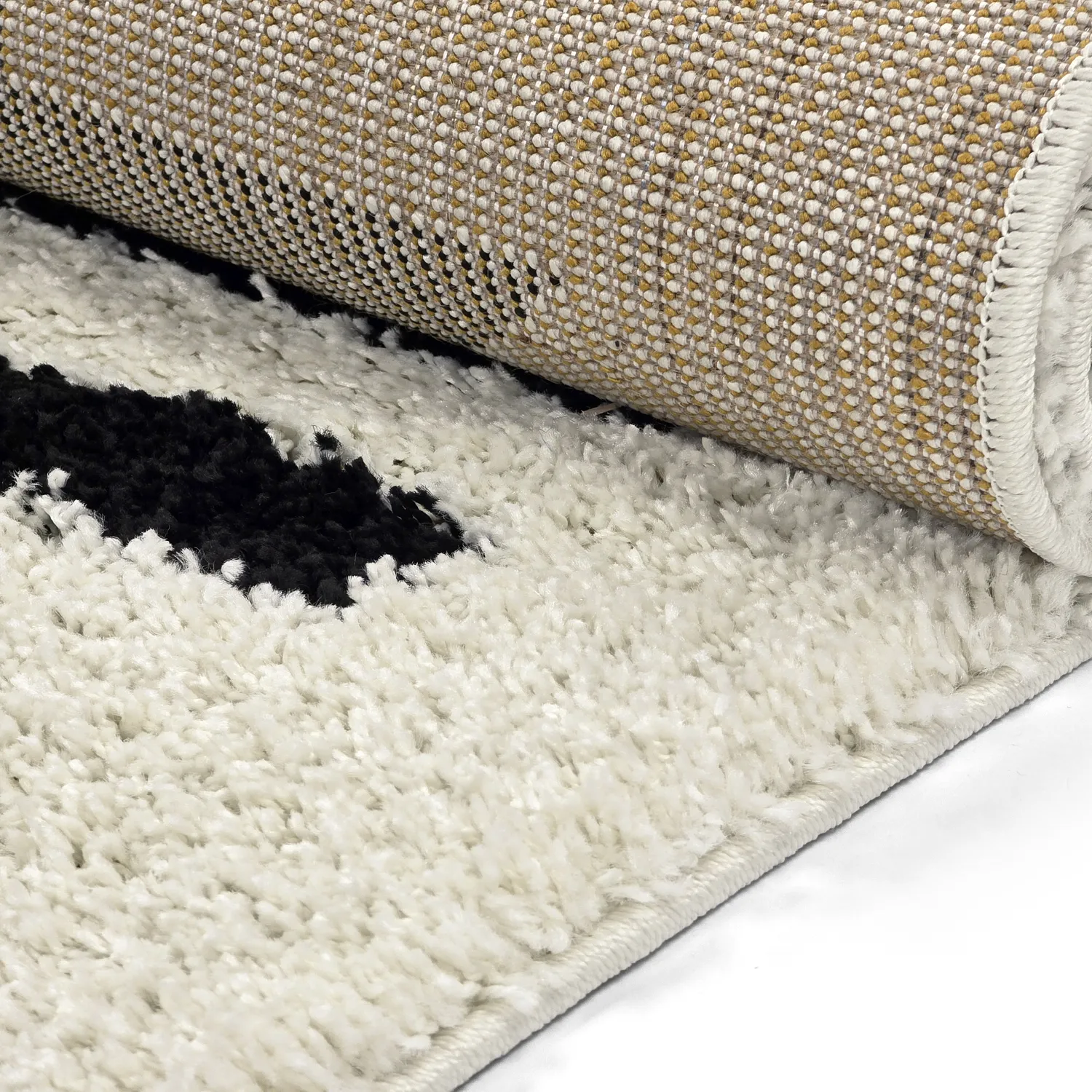 Shaggy rugs - Maron (black/white)