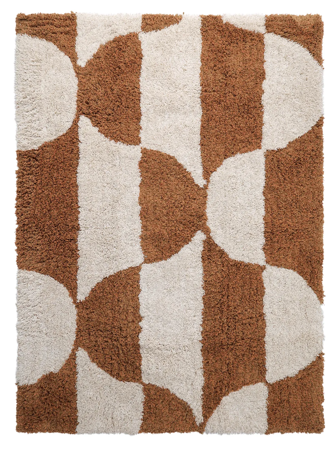 Shaggy rugs - Kalymnos Natural Cotton Shaggy (off-white/ochre)