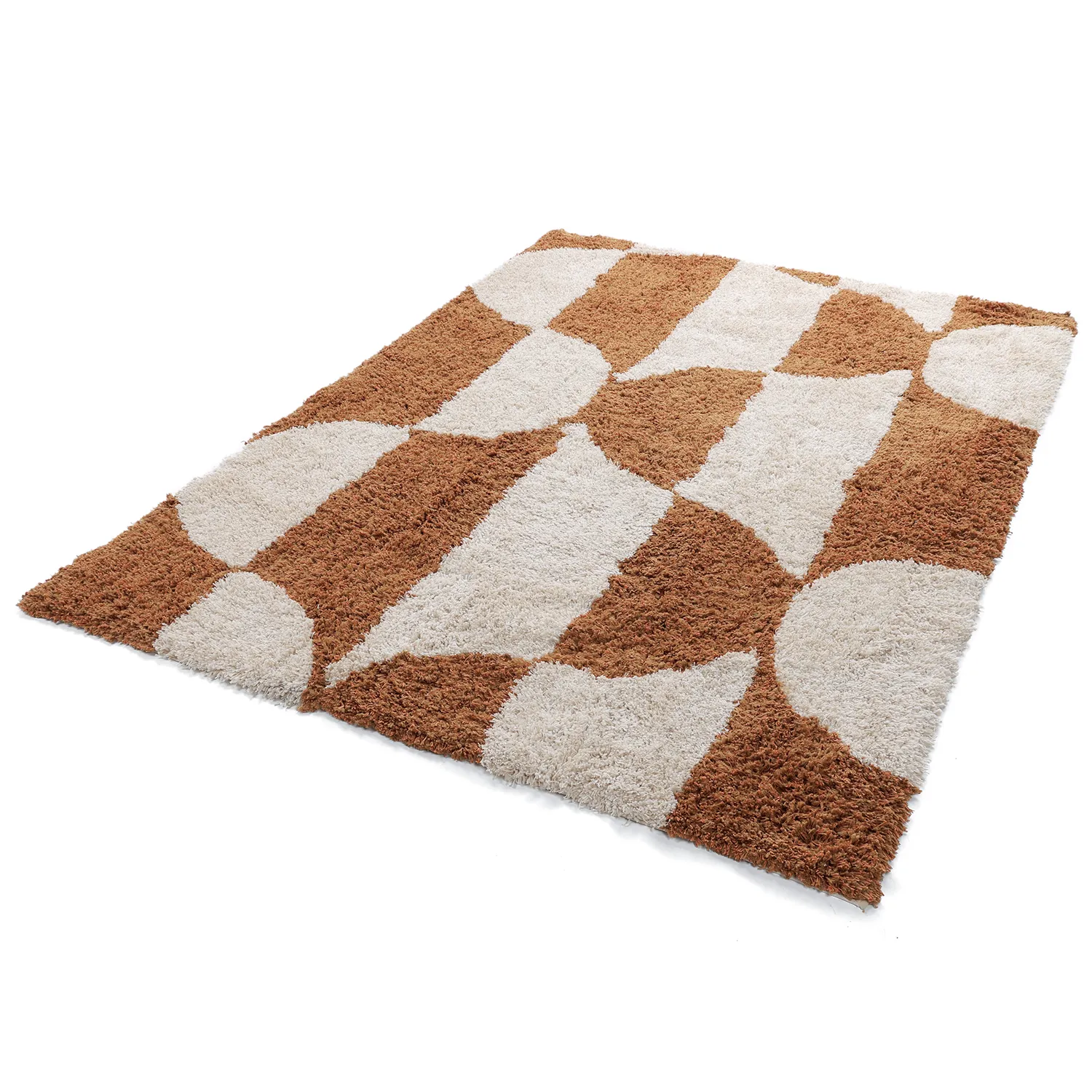 Shaggy rugs - Kalymnos Natural Cotton Shaggy (off-white/ochre)
