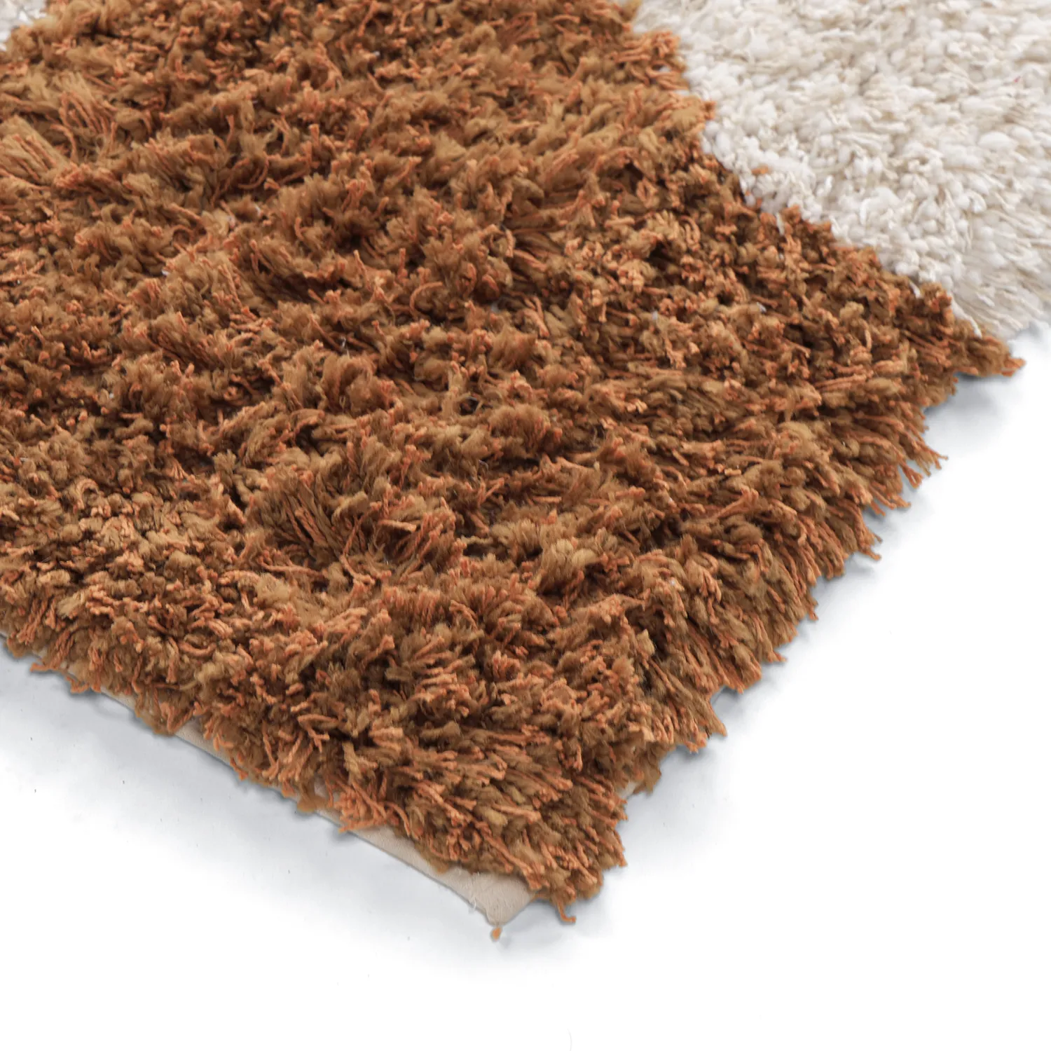 Shaggy rugs - Kalymnos Natural Cotton Shaggy (off-white/ochre)