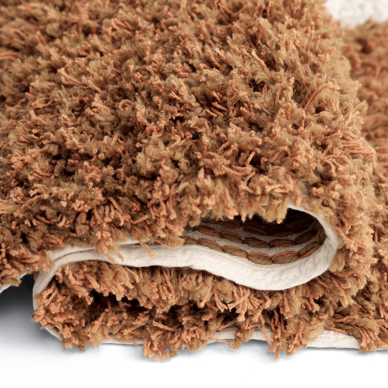 Shaggy rugs - Kalymnos Natural Cotton Shaggy (off-white/ochre)