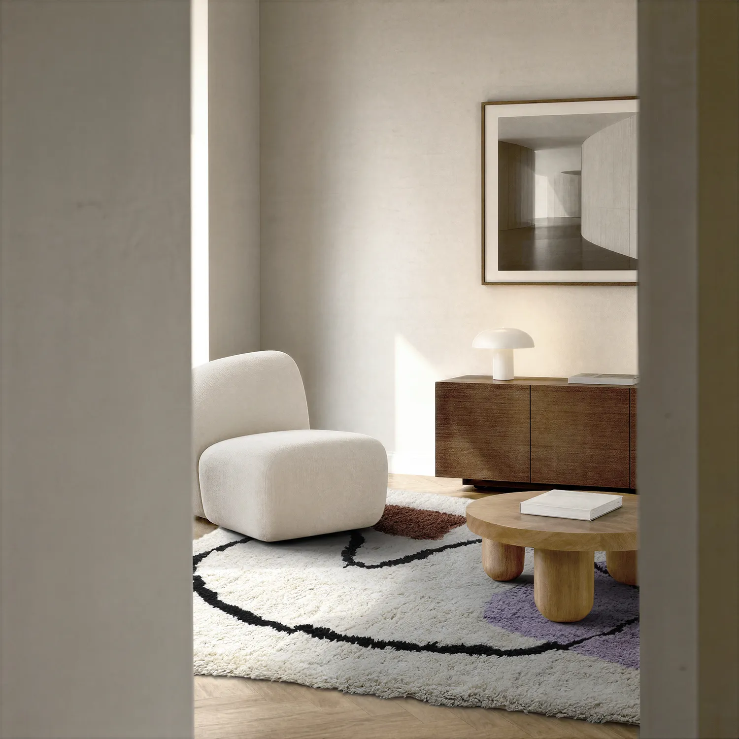 Shaggy rugs - Naousa Natural Cotton Shaggy (multi)