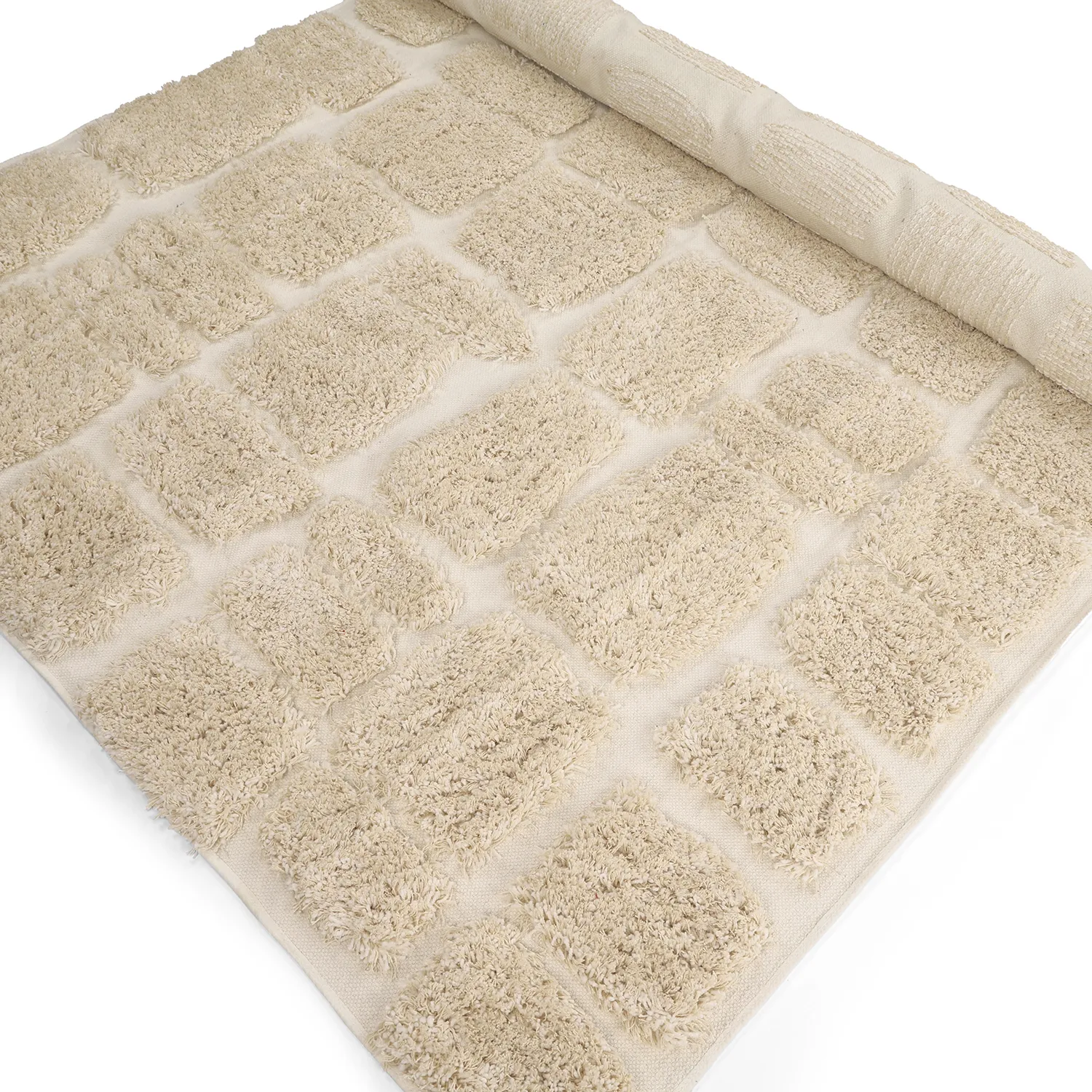 Shaggy rugs - Otranto Natural Cotton Shaggy (off-white)