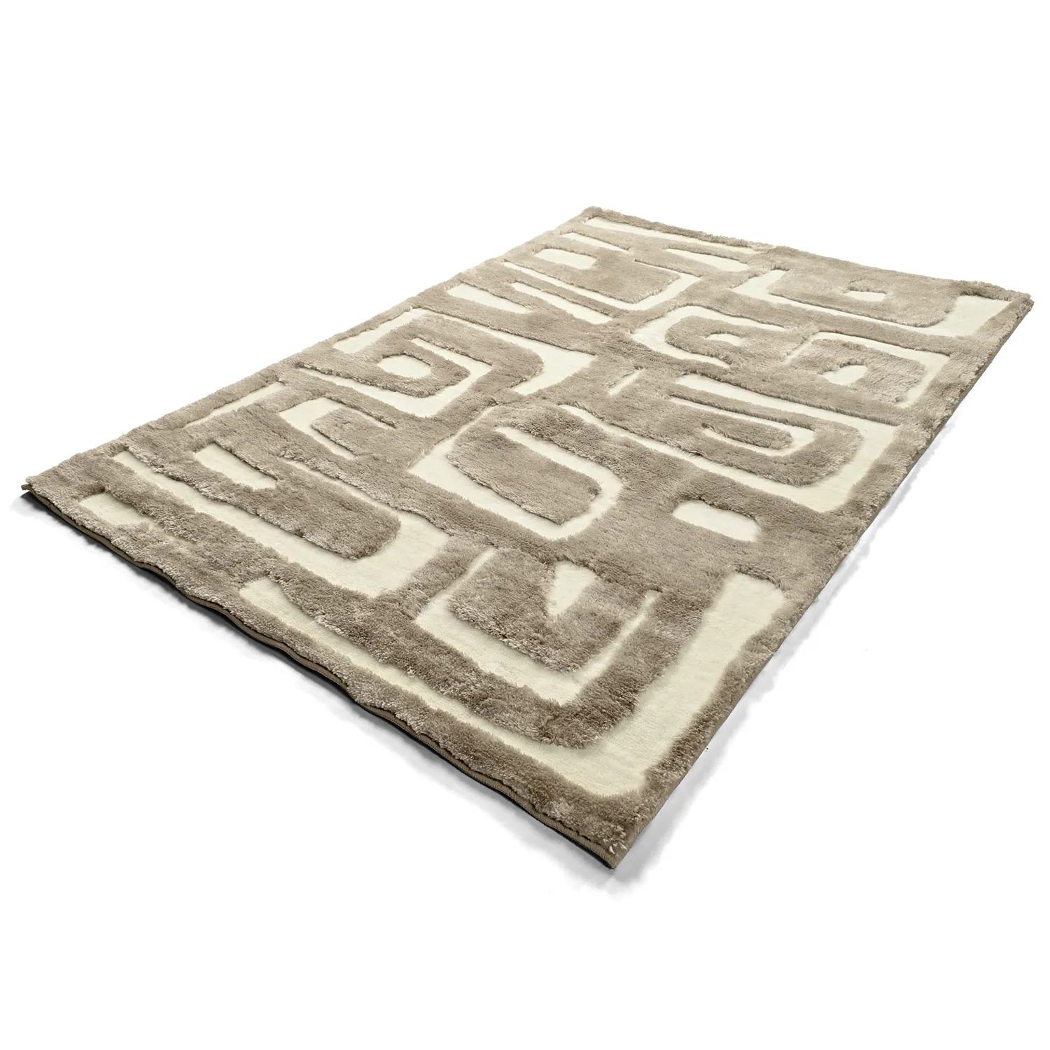 Shaggy rugs - Palmyra (beige/white)