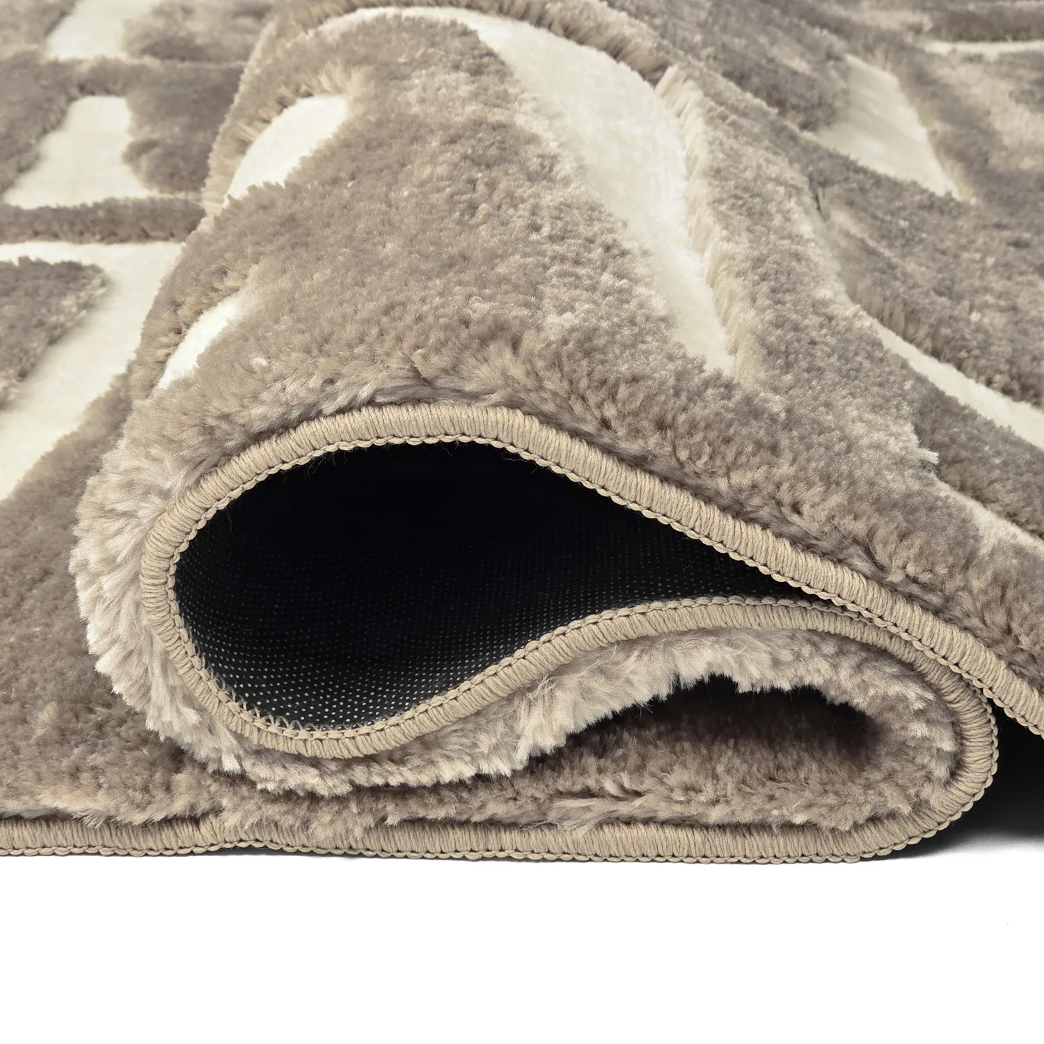 Shaggy rugs - Palmyra (beige/white)