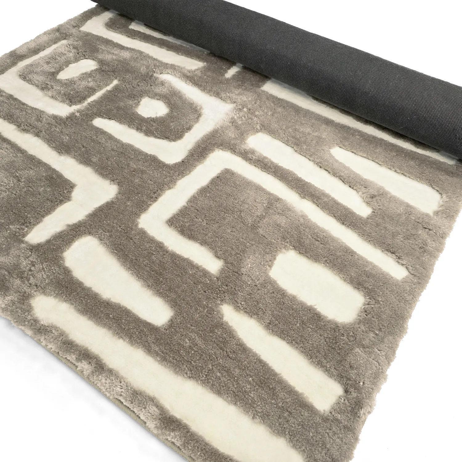 Shaggy rugs - Palmyra (beige/white)