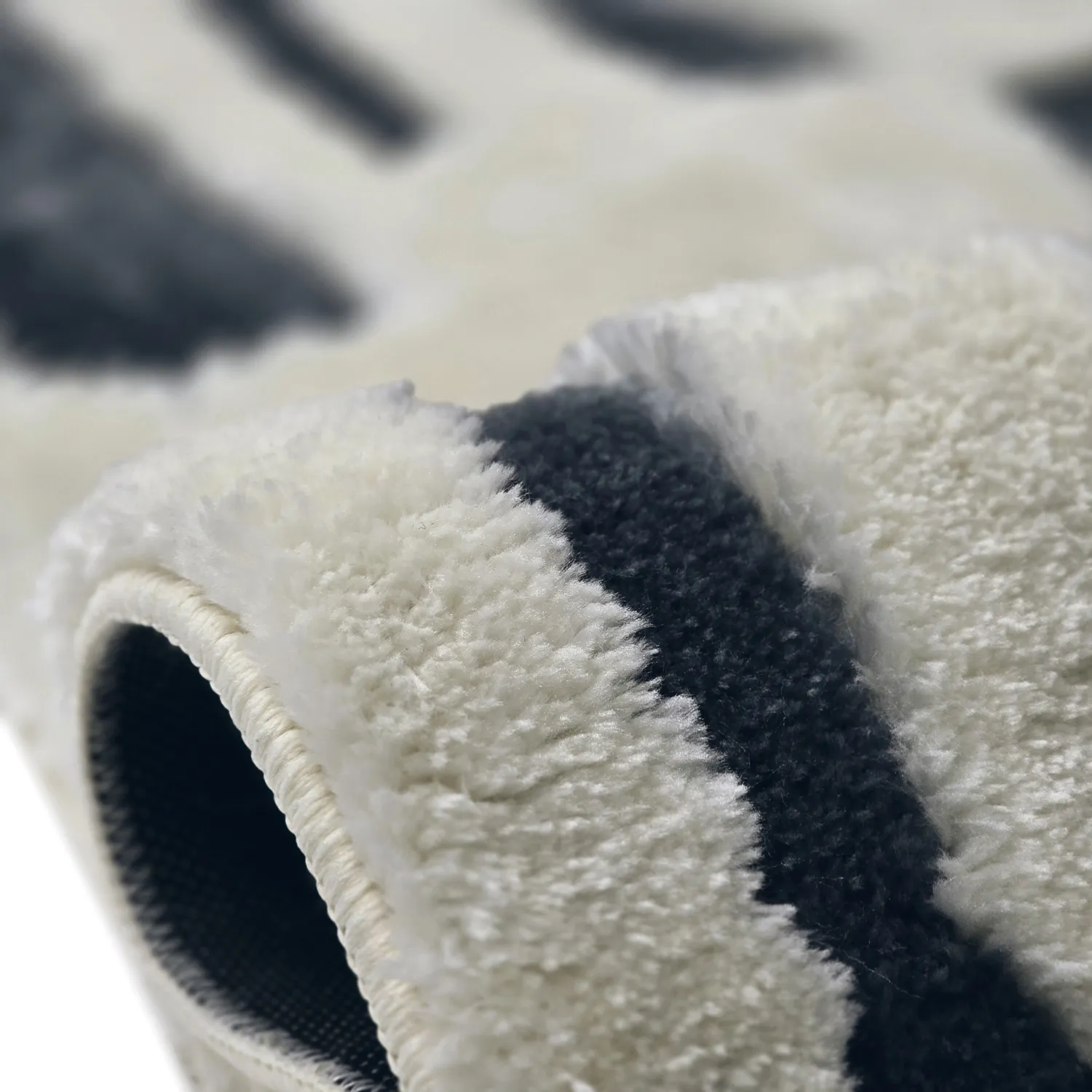 Shaggy rugs - Palmyra (white/navy blue)