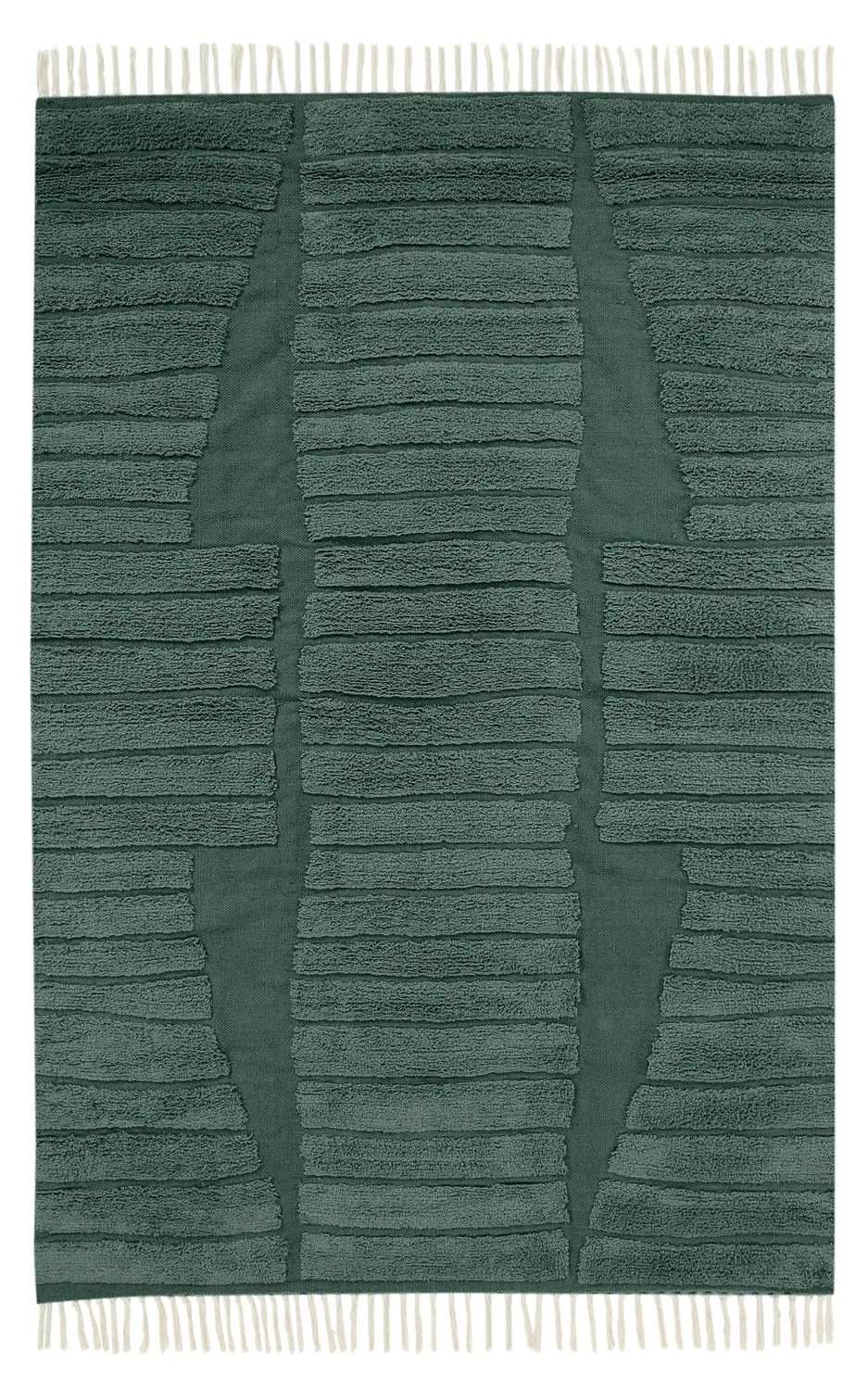 Shaggy rugs - Rani Natural Cotton Shaggy (green)