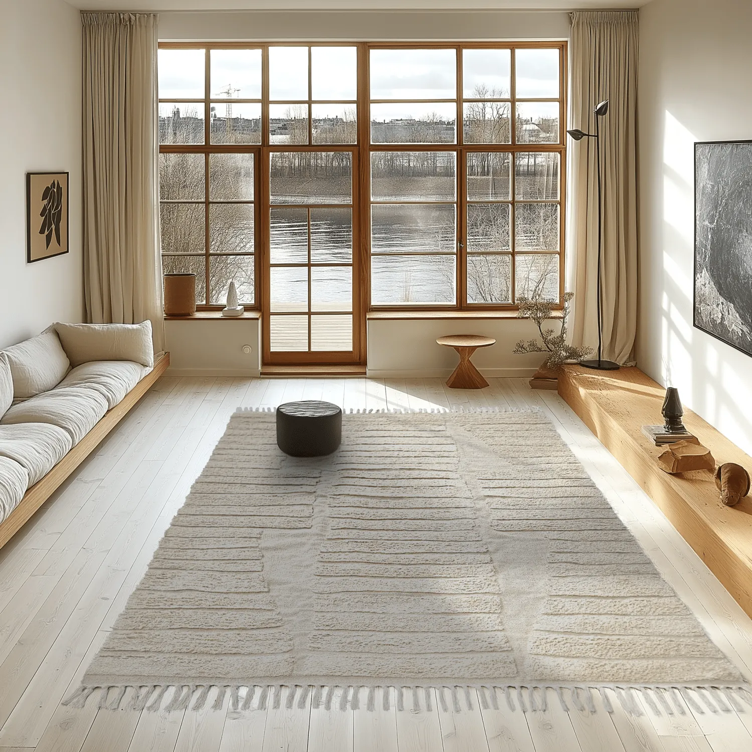 Shaggy rugs - Rani Natural Cotton Shaggy (off-white)