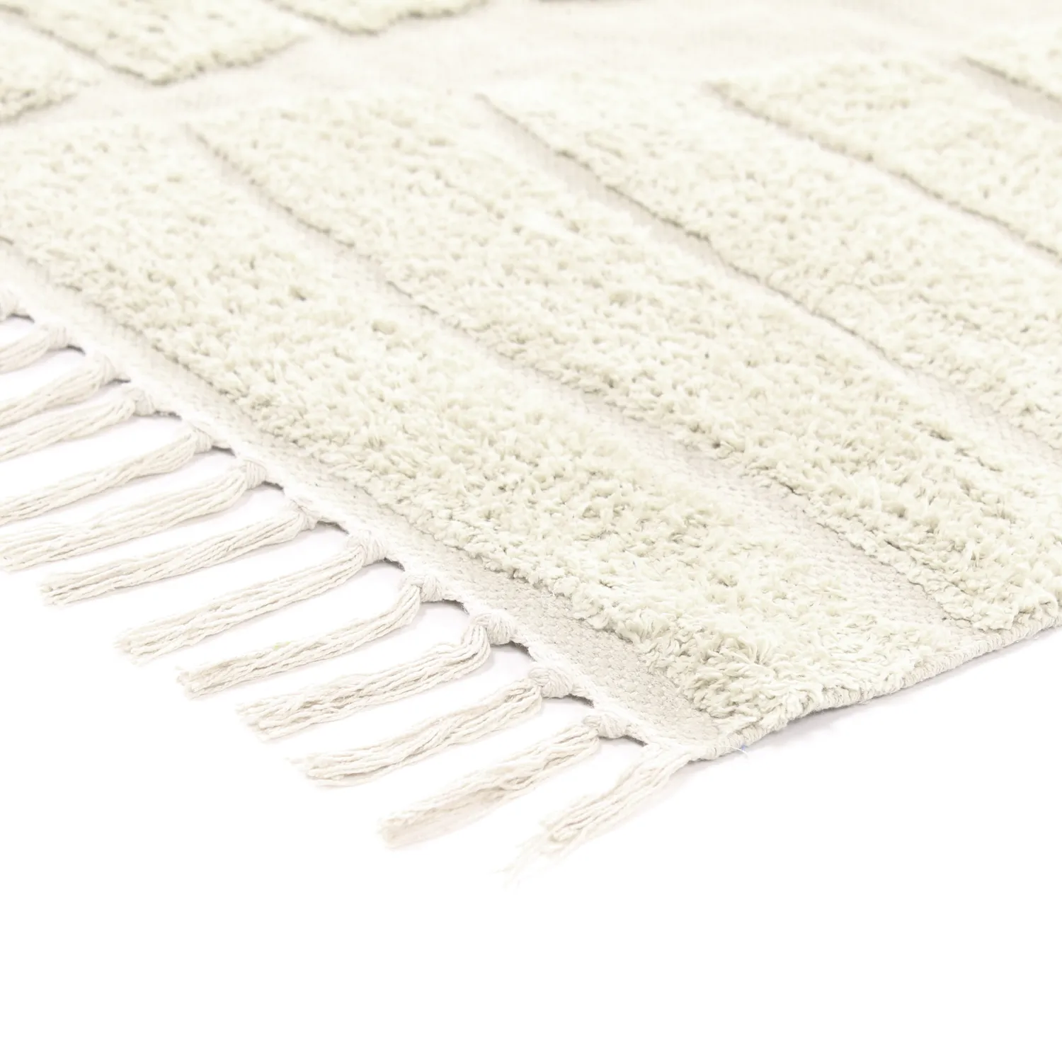 Shaggy rugs - Rani Natural Cotton Shaggy (off-white)