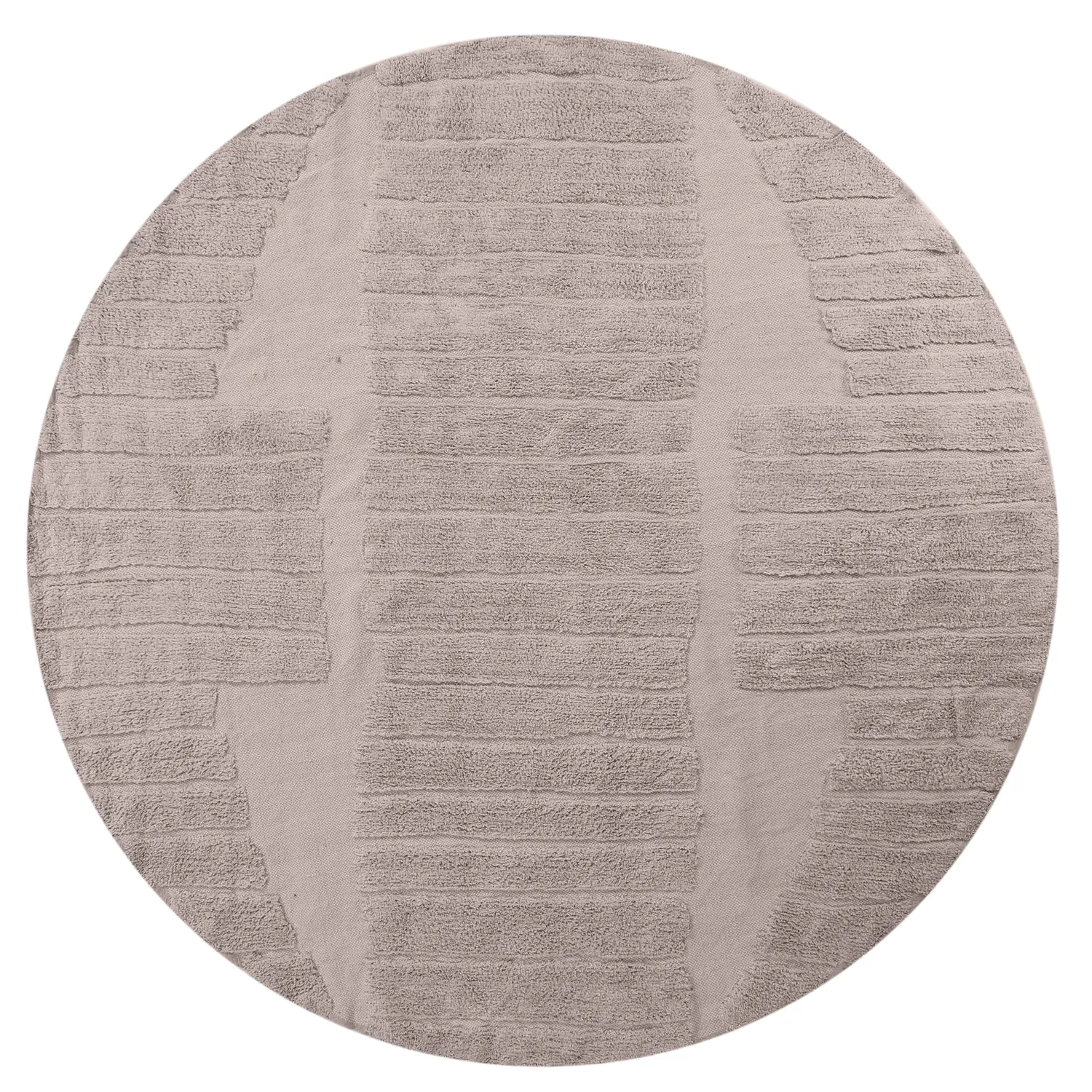 Round rug - Rani Natural Cotton Shaggy (taupe)