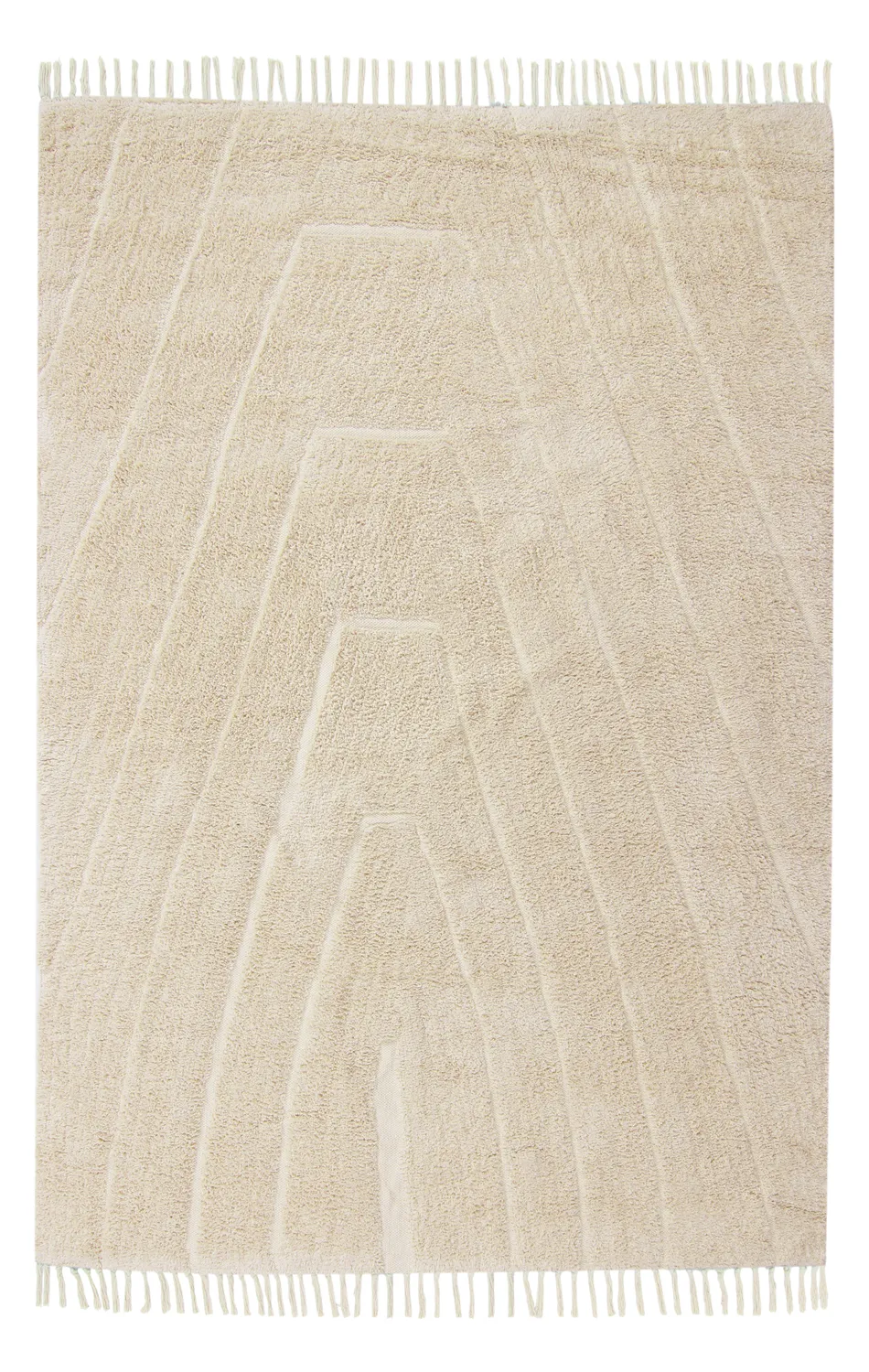 Shaggy rugs - Sivia Natural Cotton Shaggy (beige)