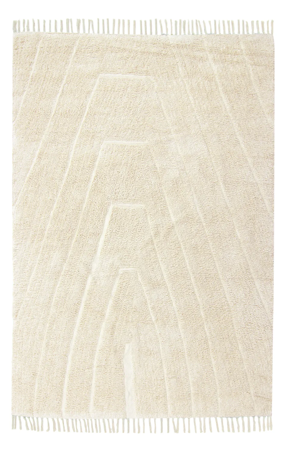 Shaggy rugs - Sivia Natural Cotton Shaggy (off-white)