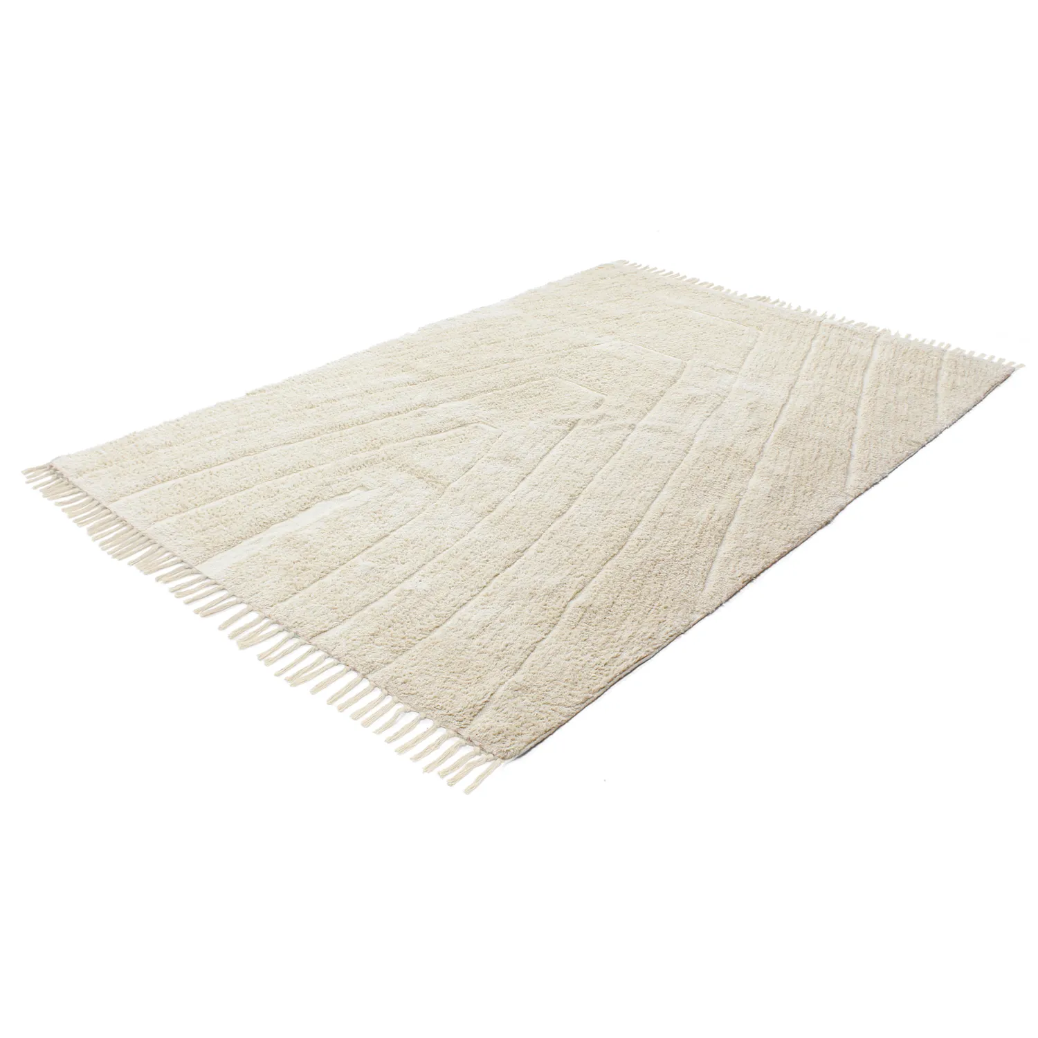 Shaggy rugs - Sivia Natural Cotton Shaggy (off-white)