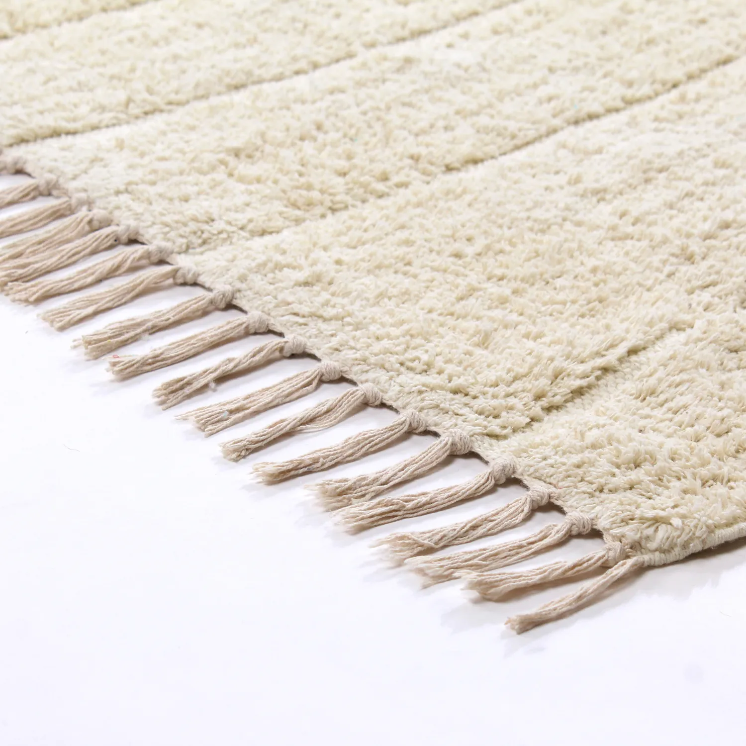 Shaggy rugs - Sivia Natural Cotton Shaggy (off-white)