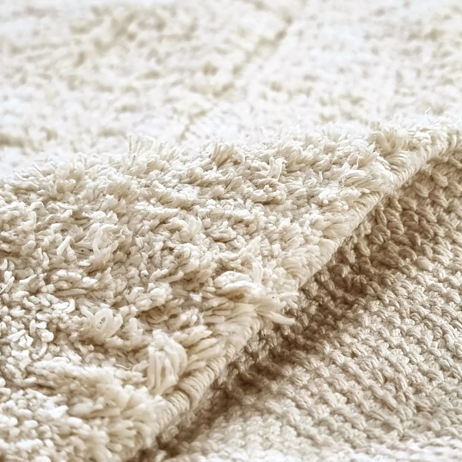 Shaggy rugs - Sivia Natural Cotton Shaggy (off-white)