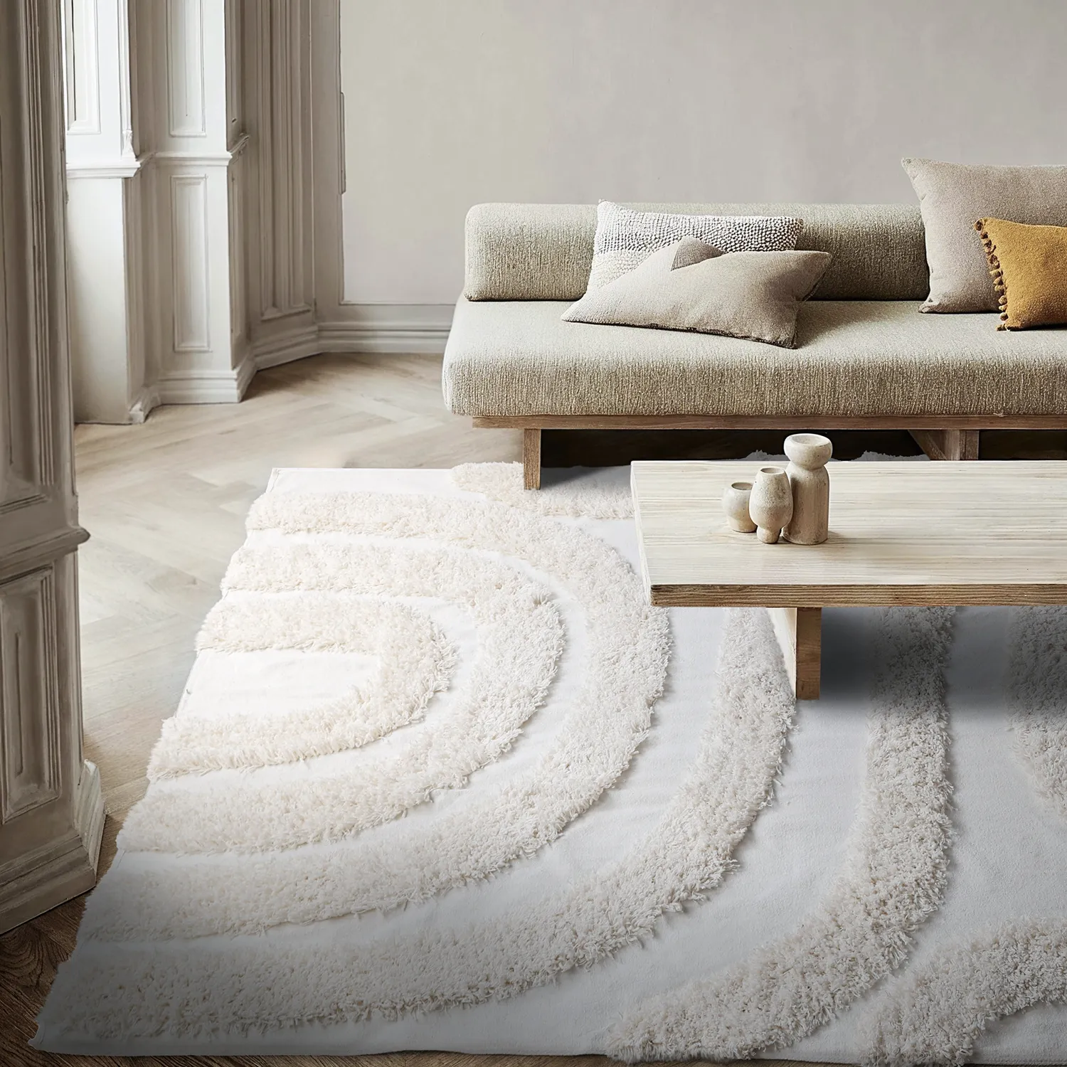Shaggy rugs - Sivota Natural Cotton Shaggy (off-white)