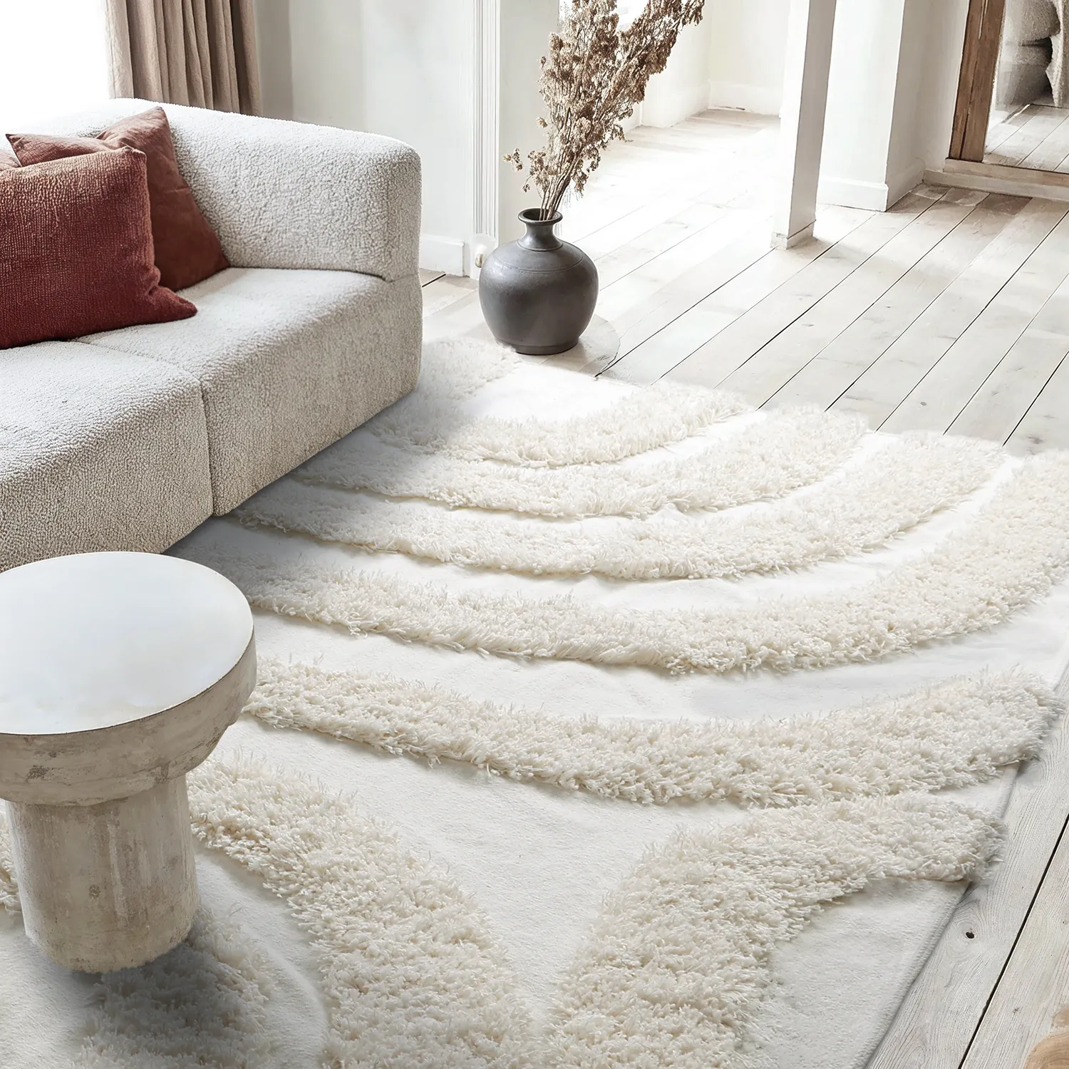 Shaggy rugs - Sivota Natural Cotton Shaggy (off-white)