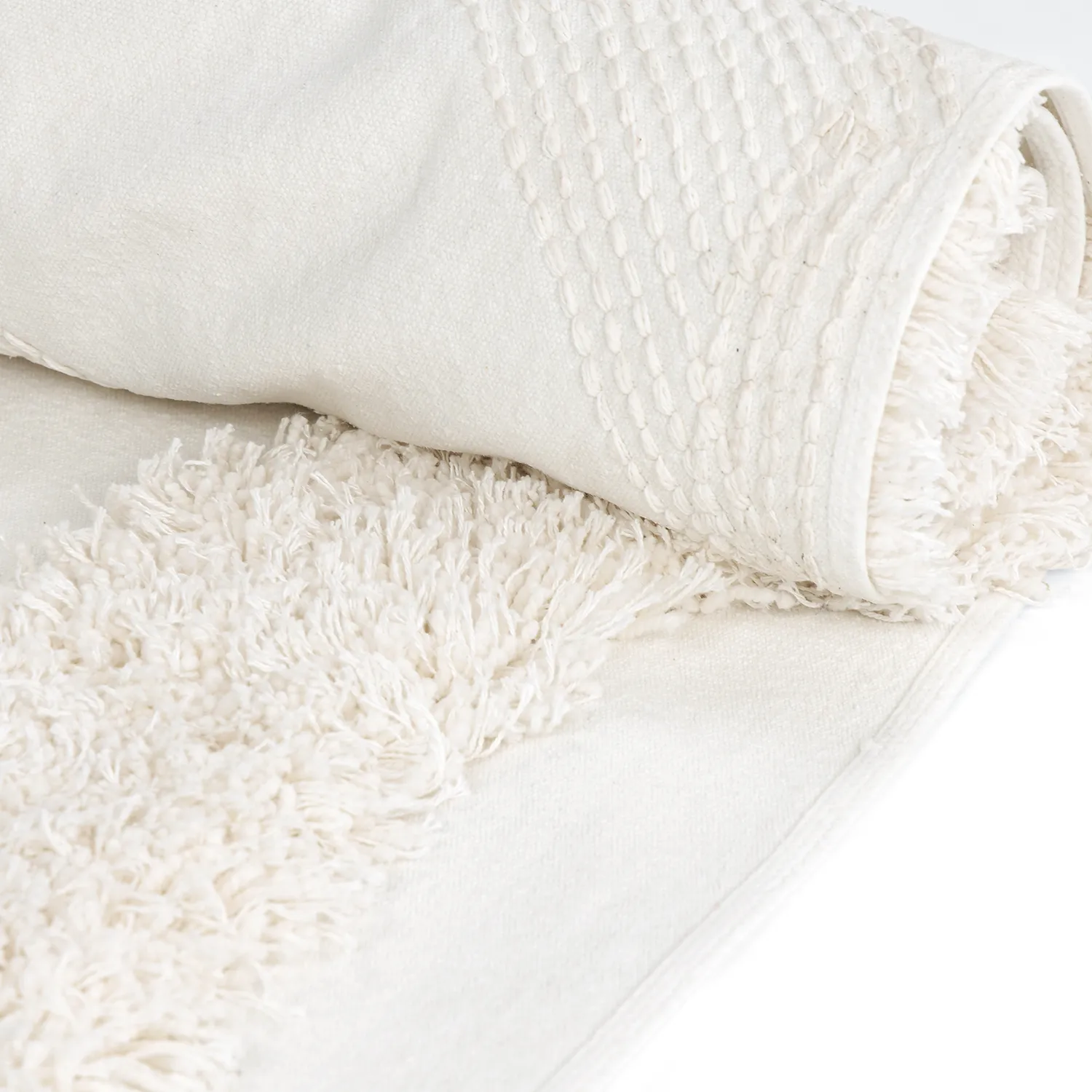 Shaggy rugs - Sivota Natural Cotton Shaggy (off-white)