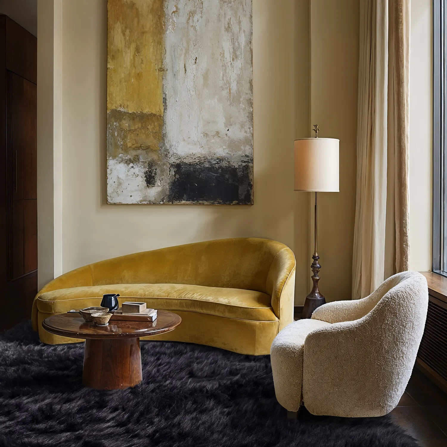 Shaggy rugs - Sohar (black)