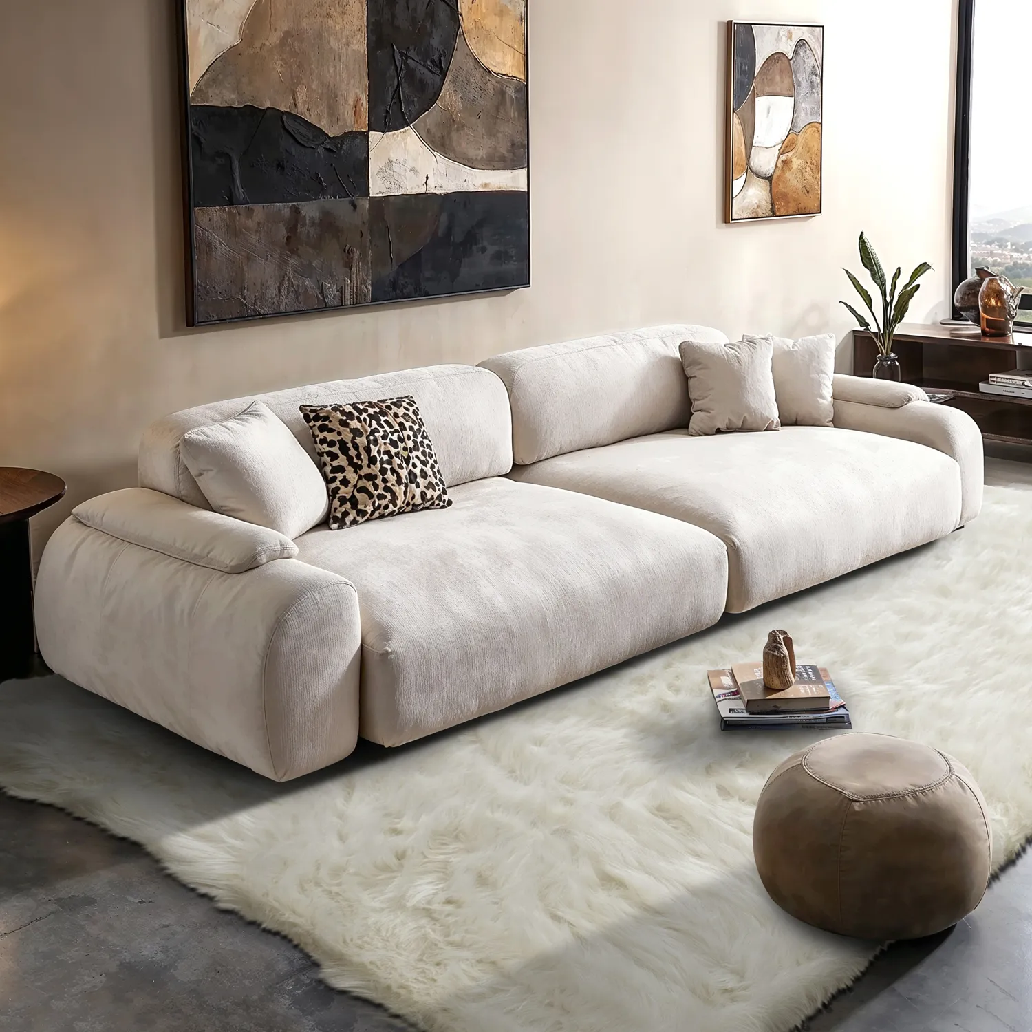 Shaggy rugs - Sohar (white)