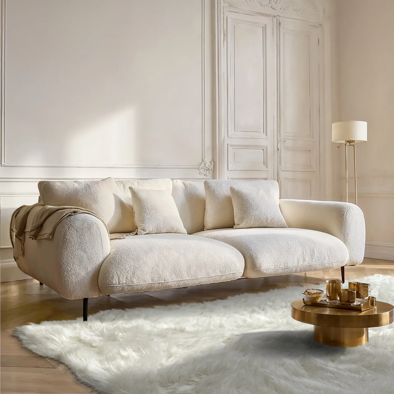 Shaggy rugs - Sohar (white)