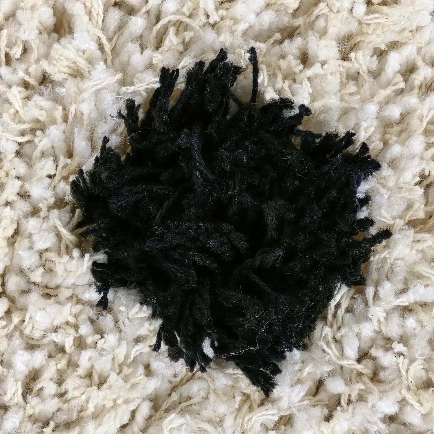 Shaggy rugs - Soria Natural Cotton Shaggy (off-white/black)