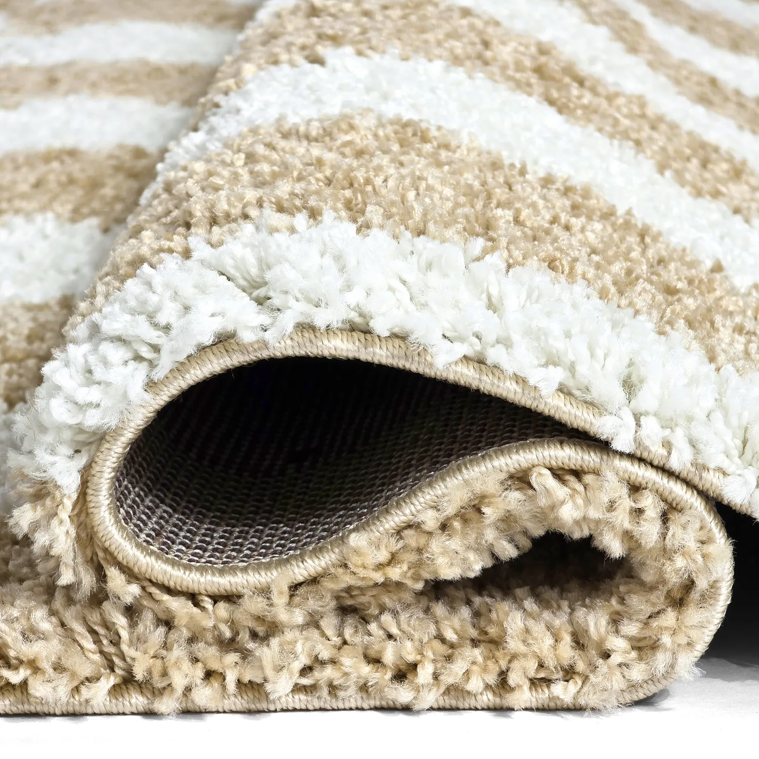 Shaggy rugs - Tamri (beige/white)