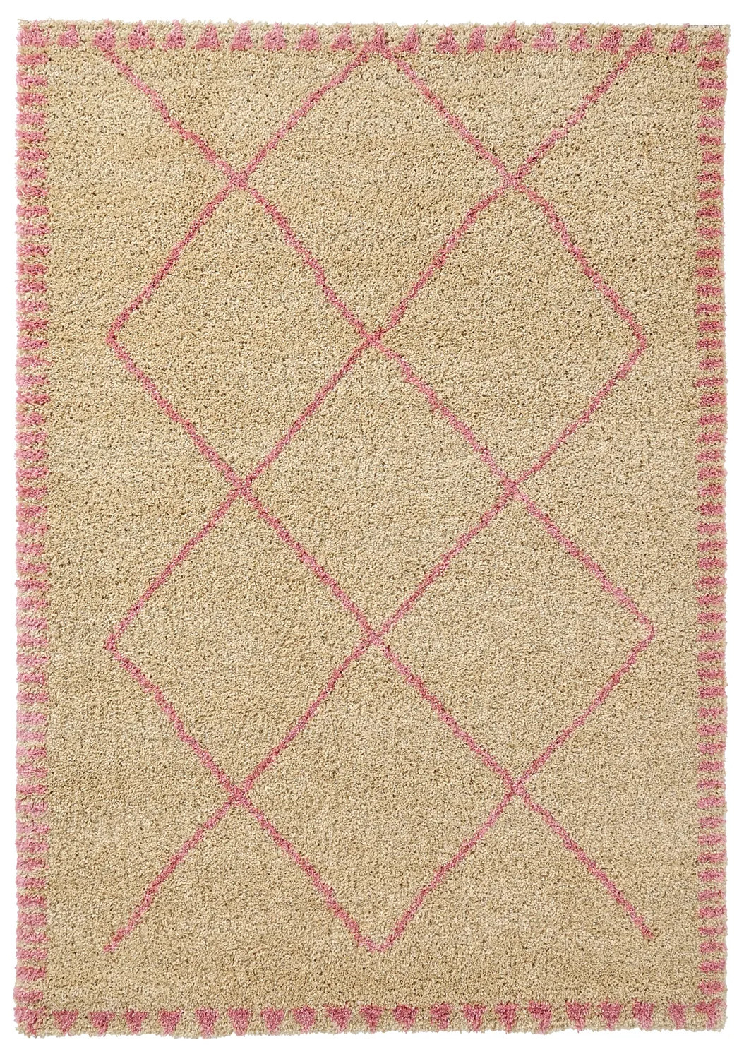 Shaggy rugs - Tiznit (beige/pink)