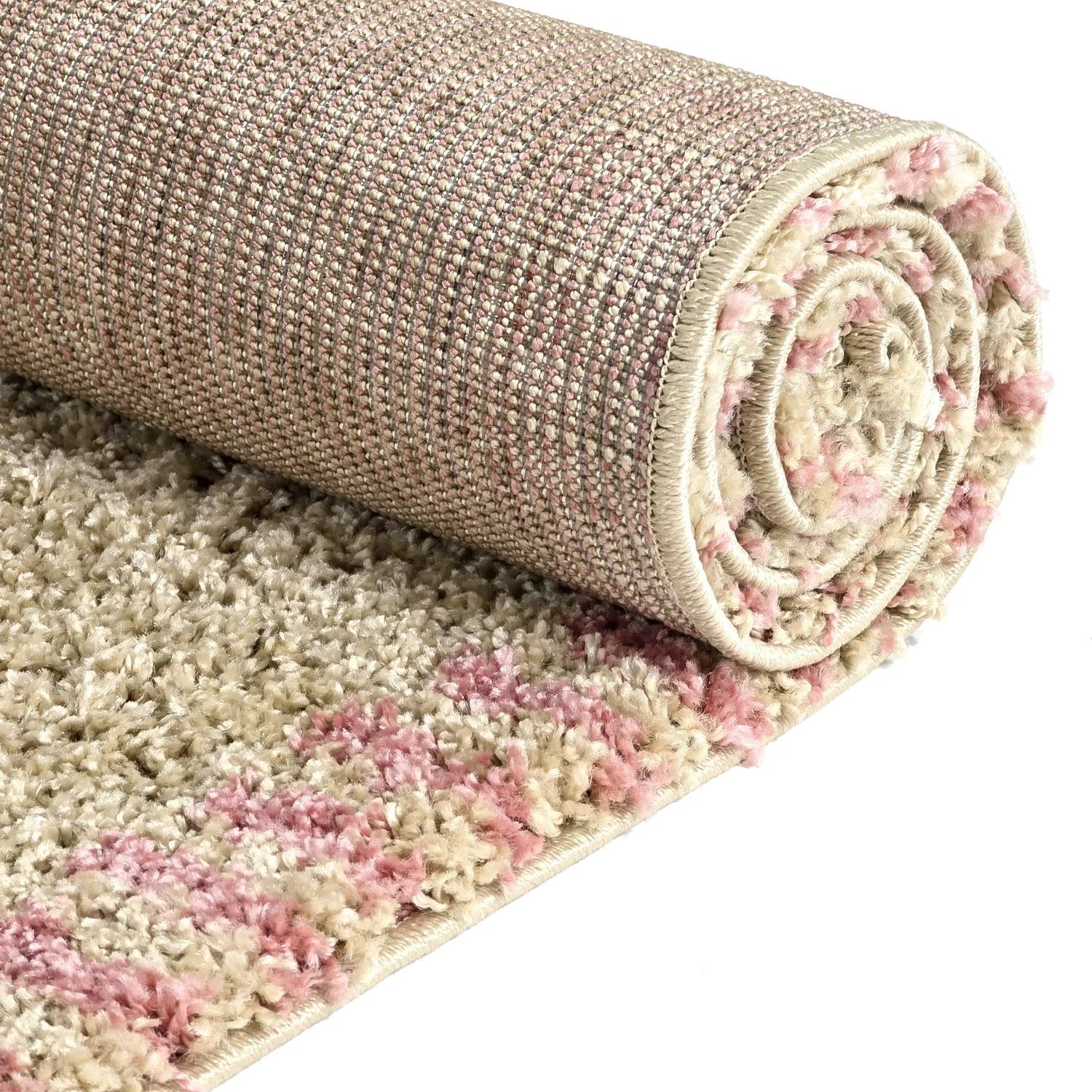 Shaggy rugs - Tiznit (beige/pink)