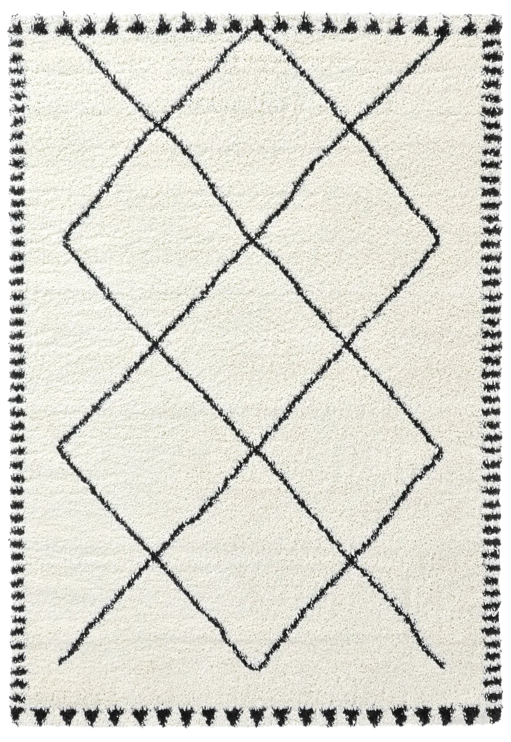 Shaggy rugs - Tiznit (white/black)